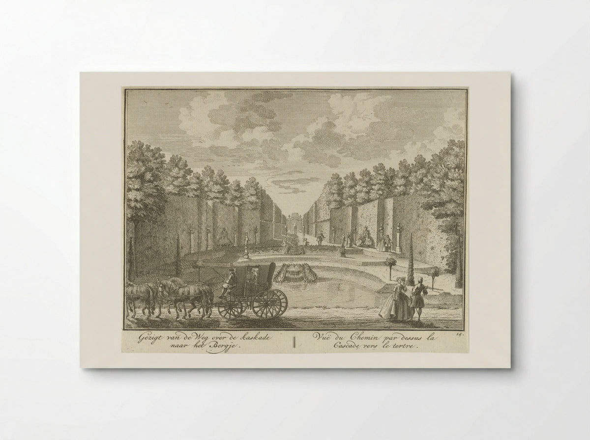 Gezicht op een vijver in de tuin van Huis ter Meer te Maarssen - Hendrik de Leth - Poster