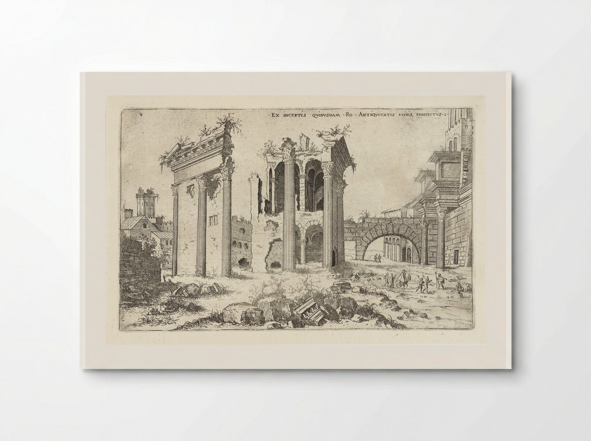 Gezicht op het Forum van Nerva - Hieronymus Cock - Poster