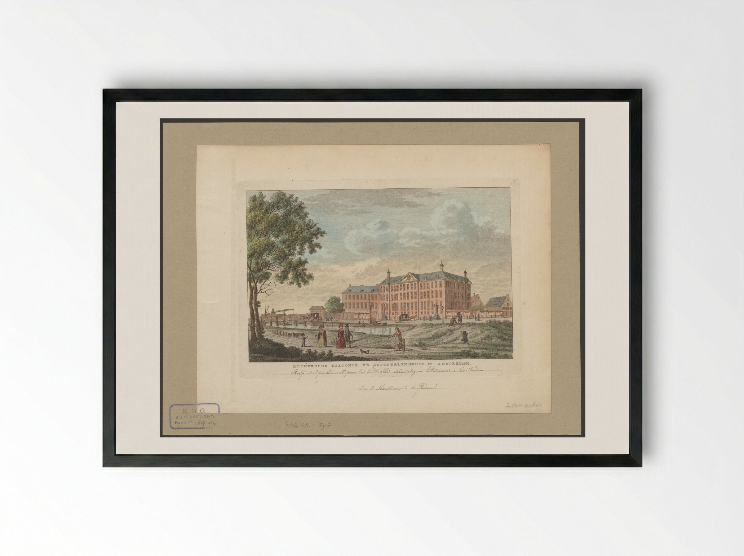 Gezicht op het Lutherse Diaconiehuis te Amsterdam - Carel Frederik Bendorp (I) - Framed Print Black