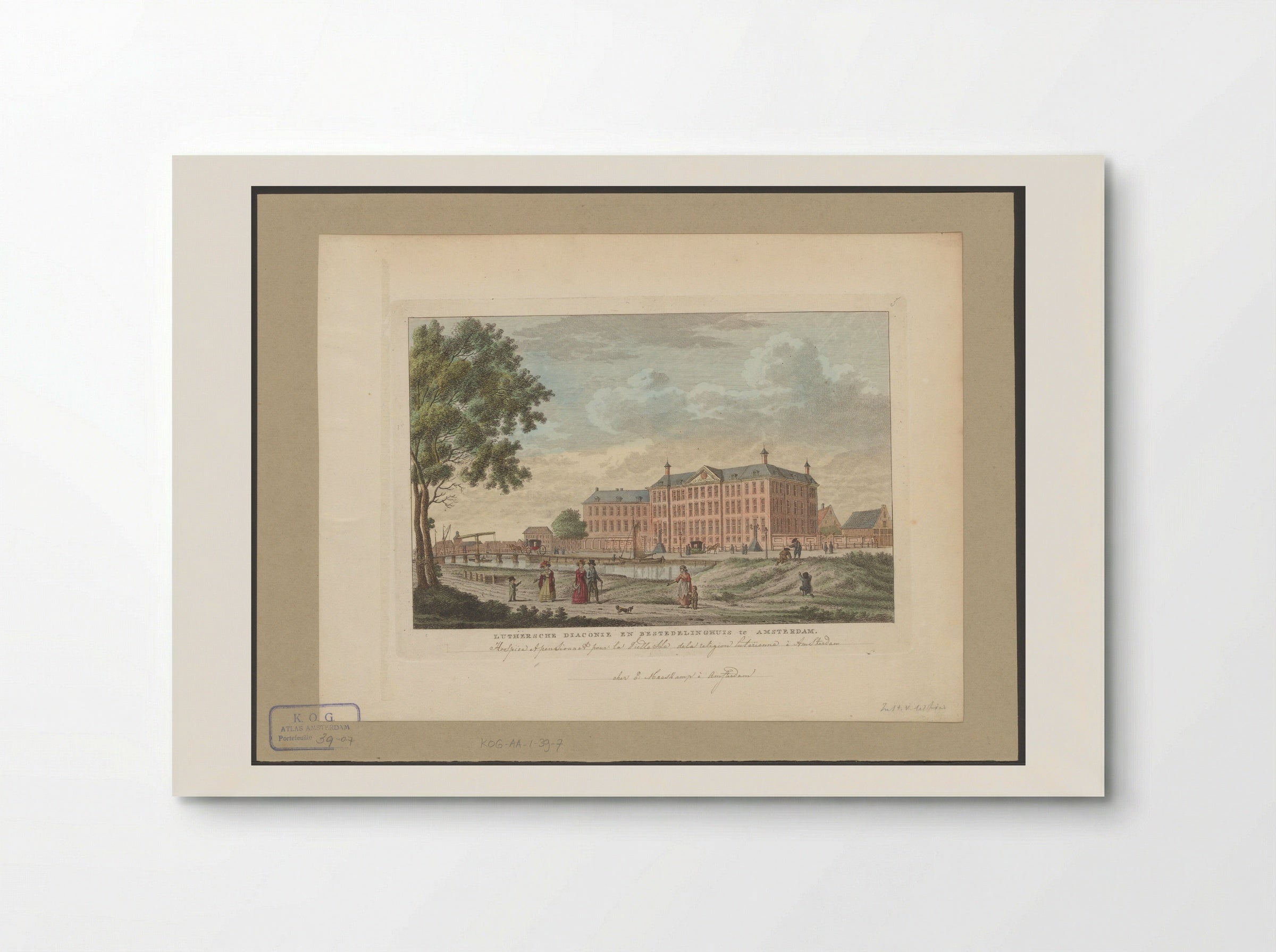 Gezicht op het Lutherse Diaconiehuis te Amsterdam - Carel Frederik Bendorp (I) - Poster