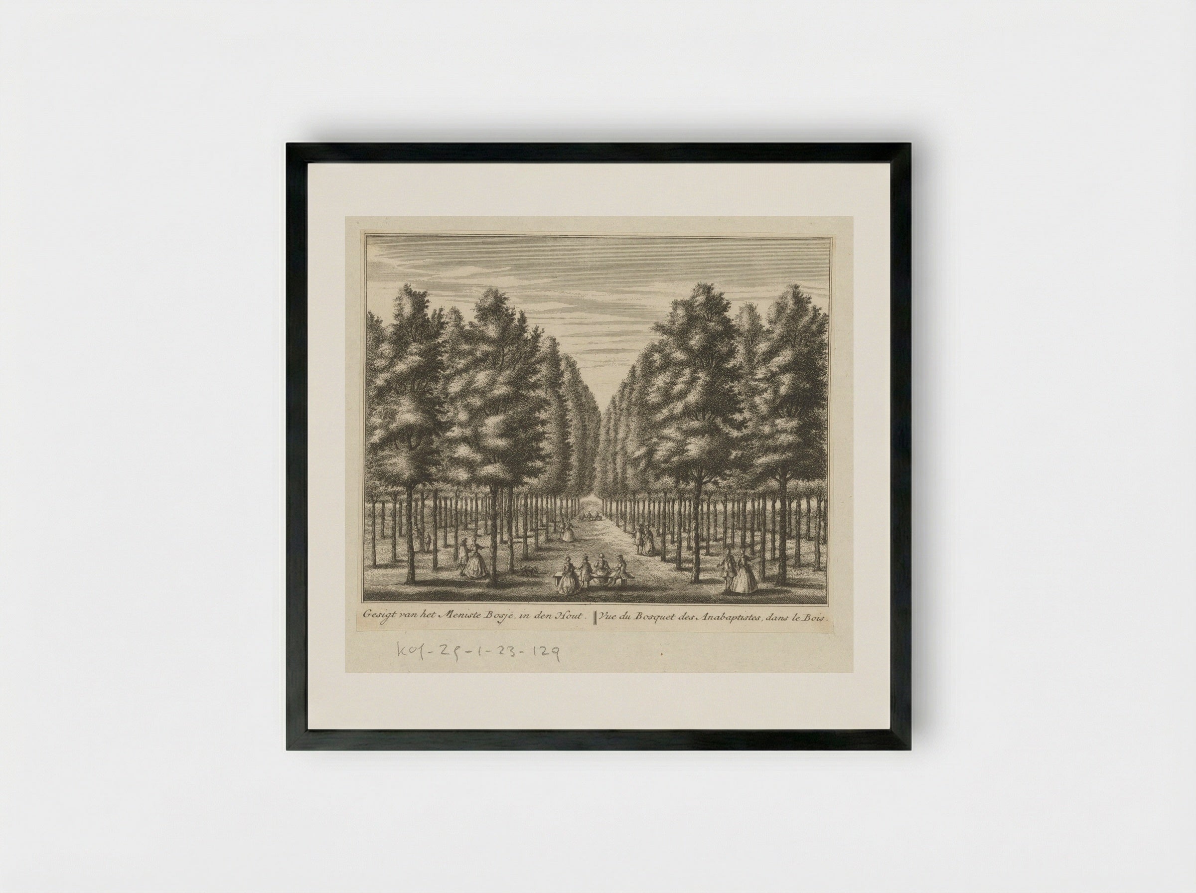 Gezicht op het Mennistenbosje in de Alkmaarder Hout - Leonard Schenk - Framed Print Black