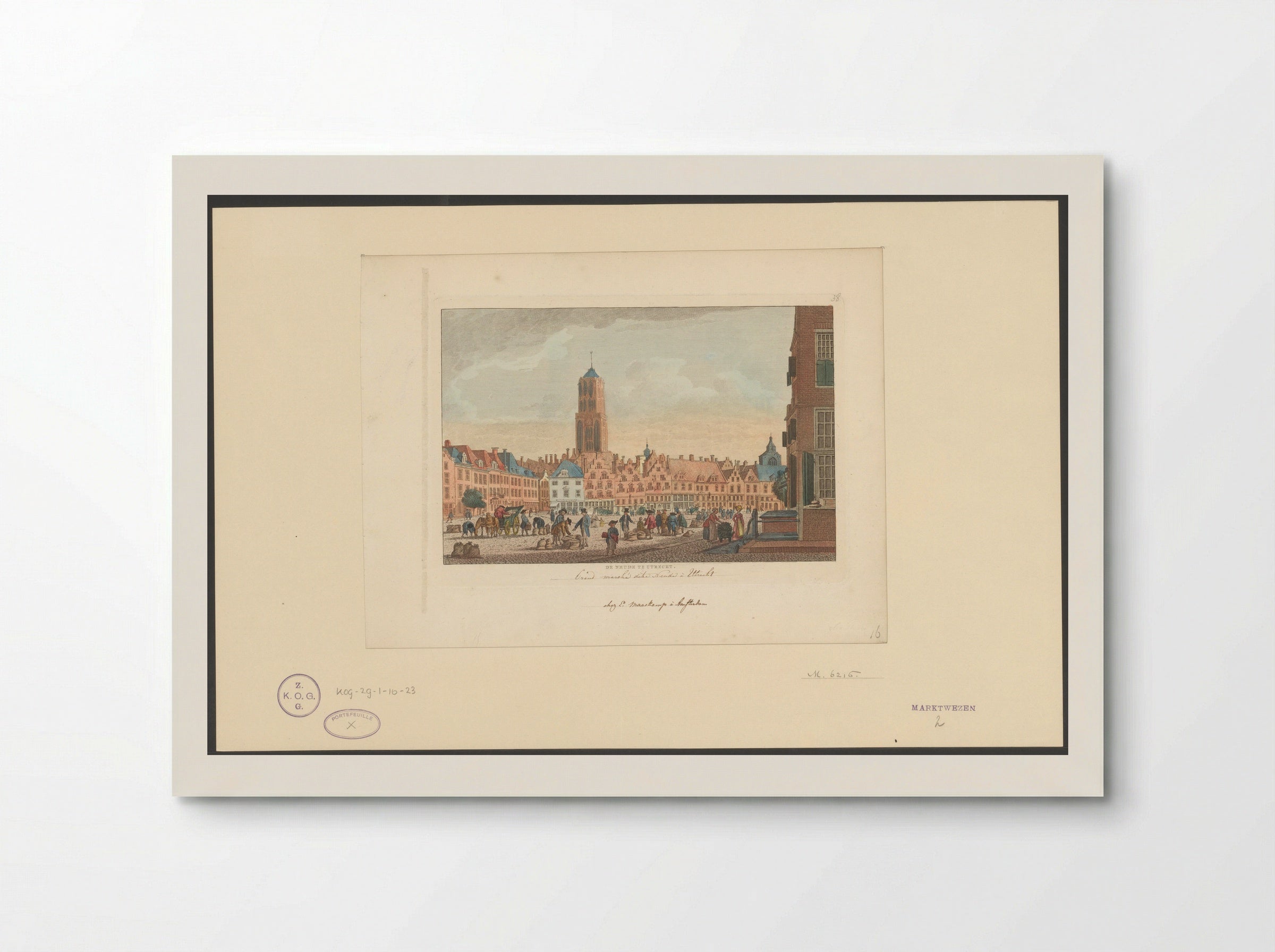 Gezicht op het Neude in Utrecht - Carel Frederik Bendorp (I) - Poster