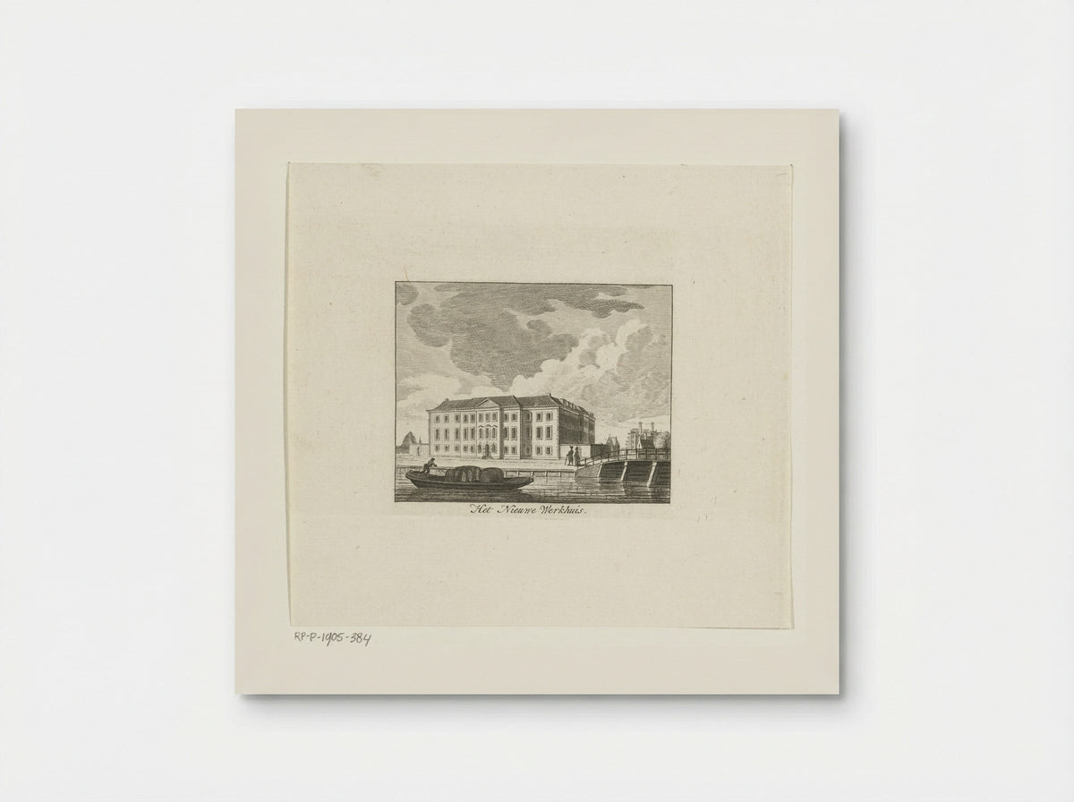 Gezicht op het Nieuwe Werkhuis te Amsterdam - Cornelis Brouwer - Poster