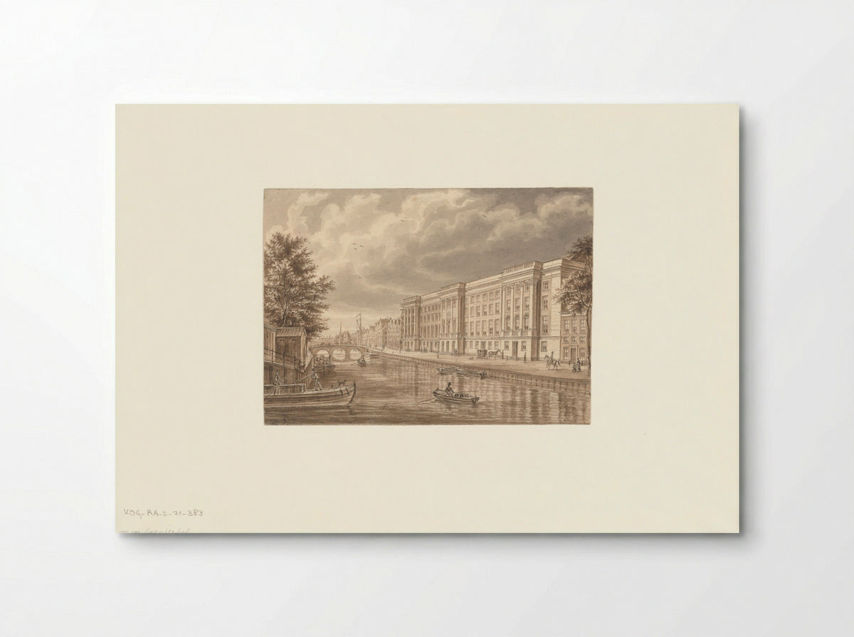 Gezicht op het Paleis van Justitie aan de Prinsengracht - Augustus Wijnantz - Poster