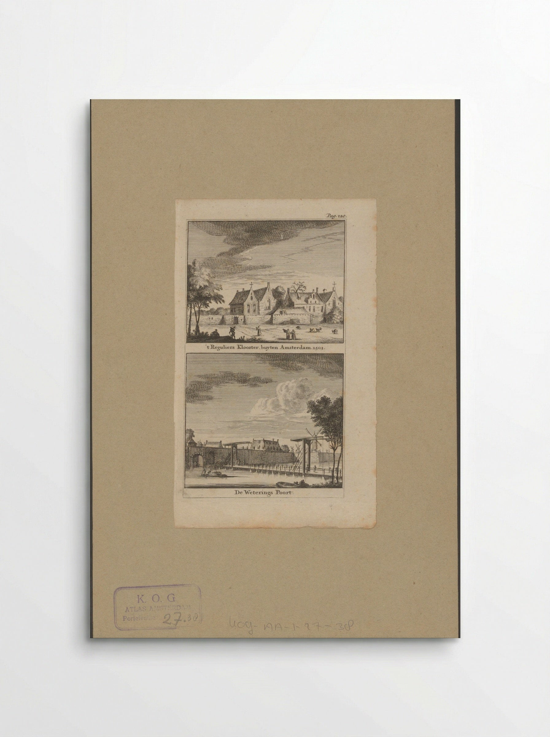 Gezicht op het Reguliersklooster en de Weteringpoort te Amsterdam - Jan Goeree - Poster