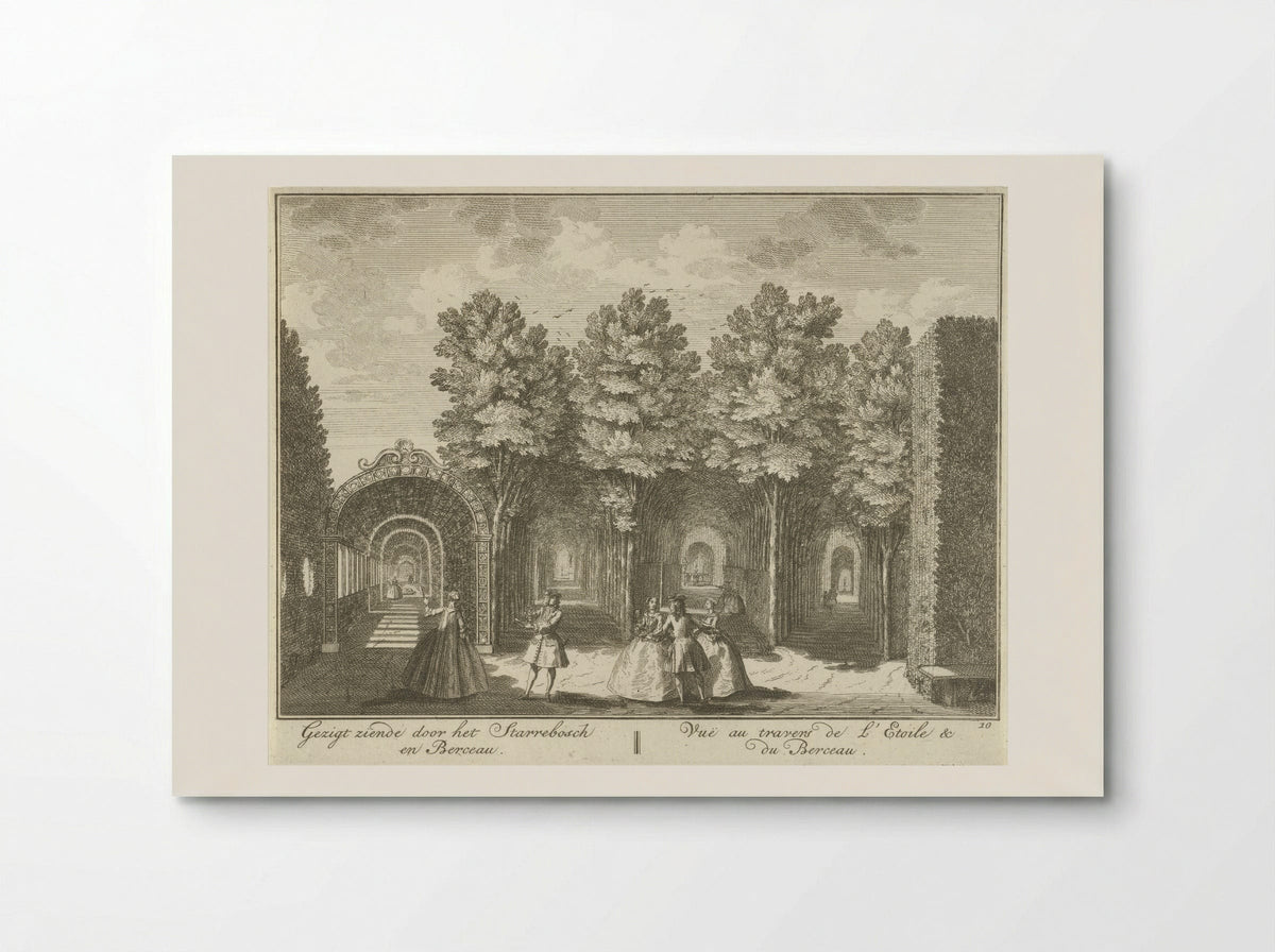 Gezicht op het Sterrenbos in de tuin van Huis ter Meer te Maarssen - Hendrik de Leth - Poster