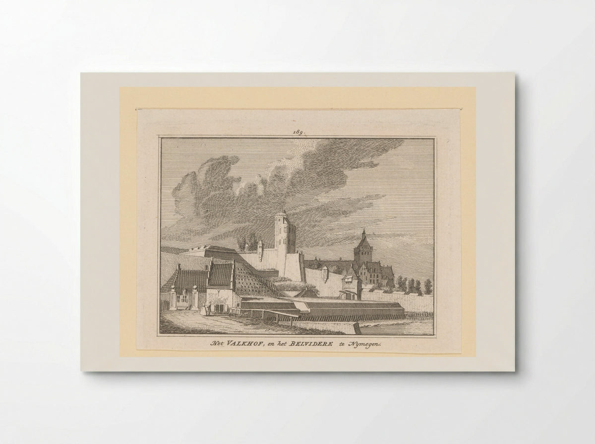 Gezicht op het Valkhof en de Belvédère te Nymegen - Hendrik Spilman - Poster