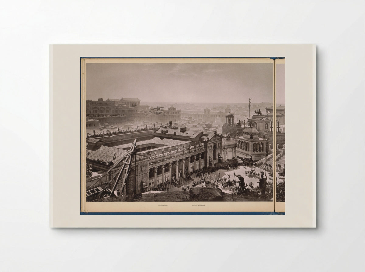 Gezicht op het oude Rome: het Tabularium en het Circus Maximus - Franz Hanfstaengl - Poster