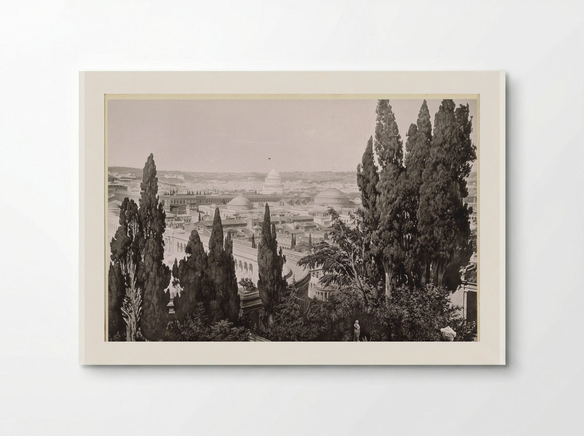 Gezicht op het oude Rome - Franz Hanfstaengl - Poster