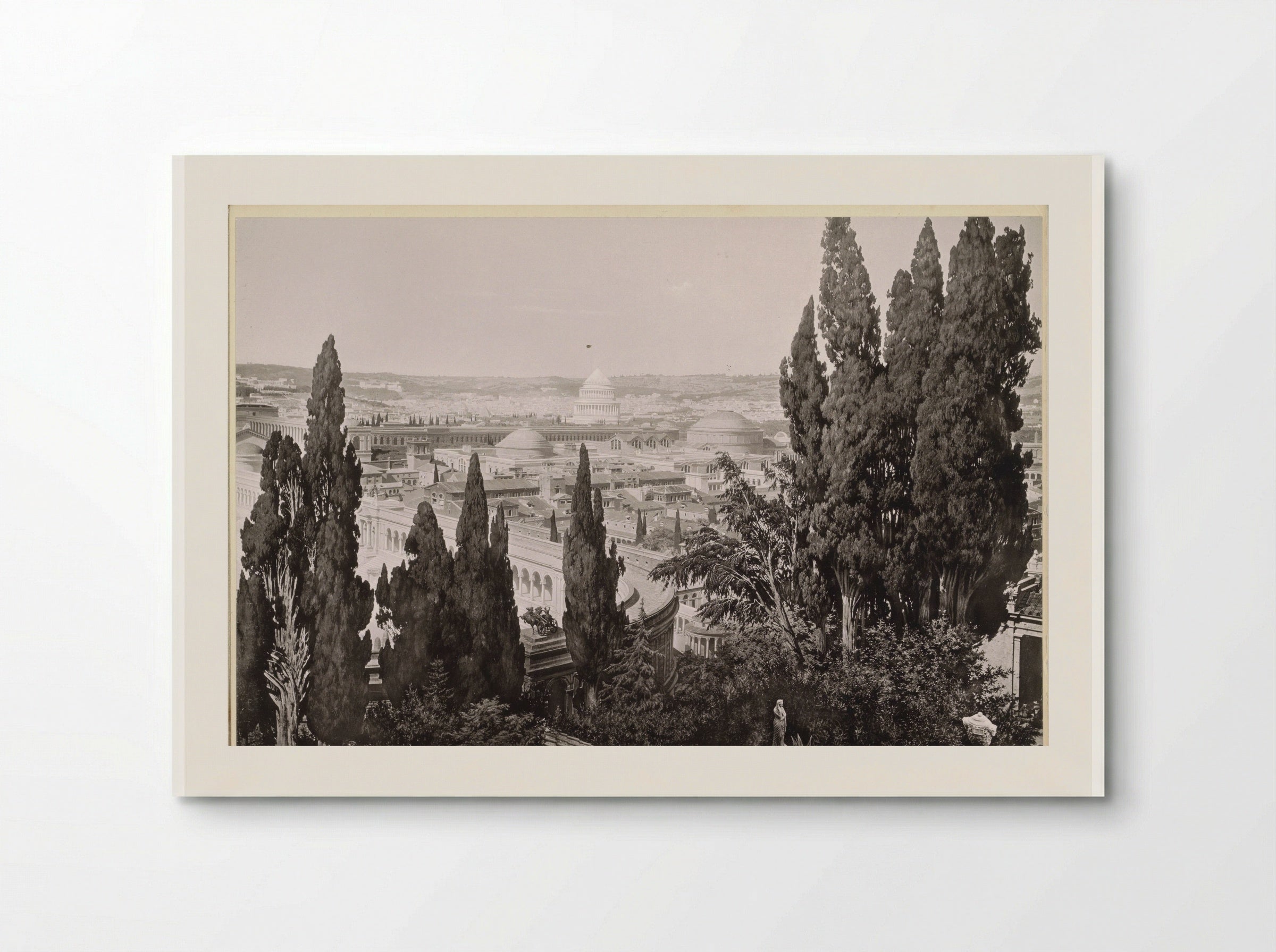 Gezicht op het oude Rome - Franz Hanfstaengl - Poster