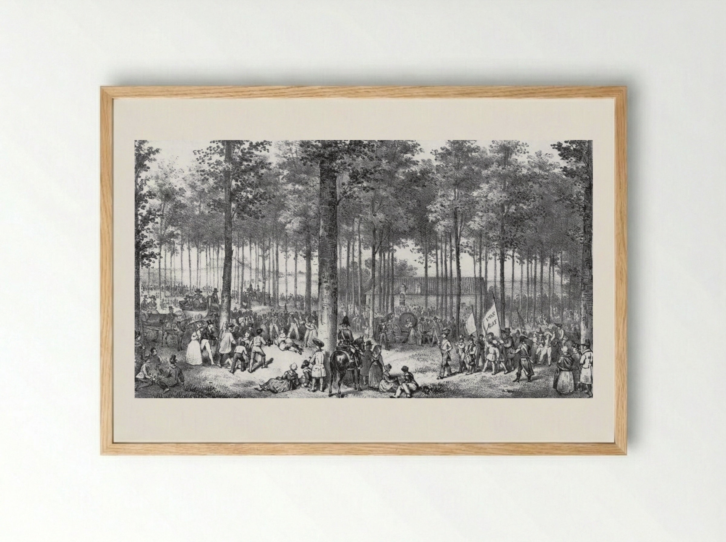 Gezicht op het oude paleis van justitie - Jean Baptiste Ambroise Marcellin Jobard - Framed Print Wood