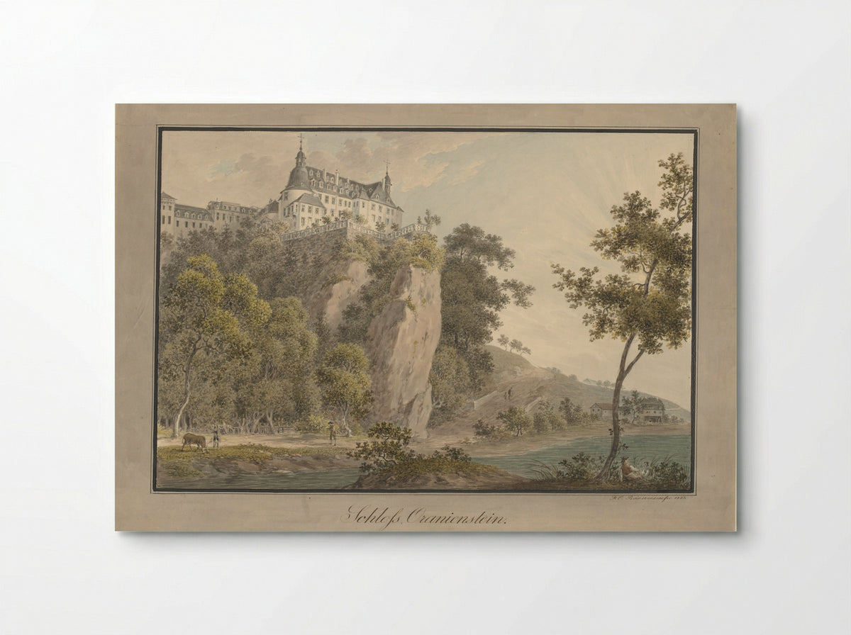 Gezicht op het slot Oranienstein - Friedrich Christian Reinermann - Poster