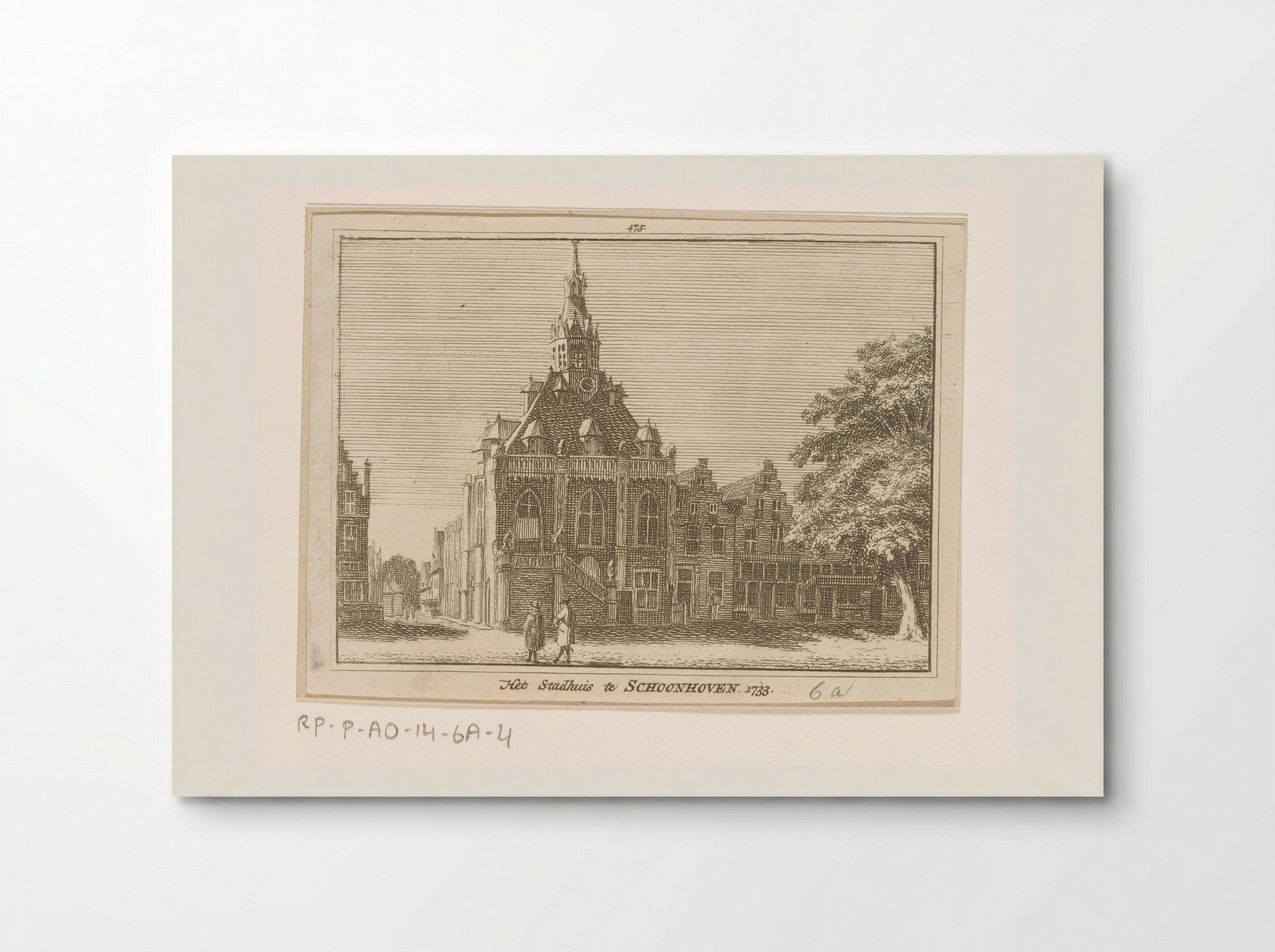 Gezicht op het stadhuis te Schoonhoven - Hendrik Spilman - Poster
