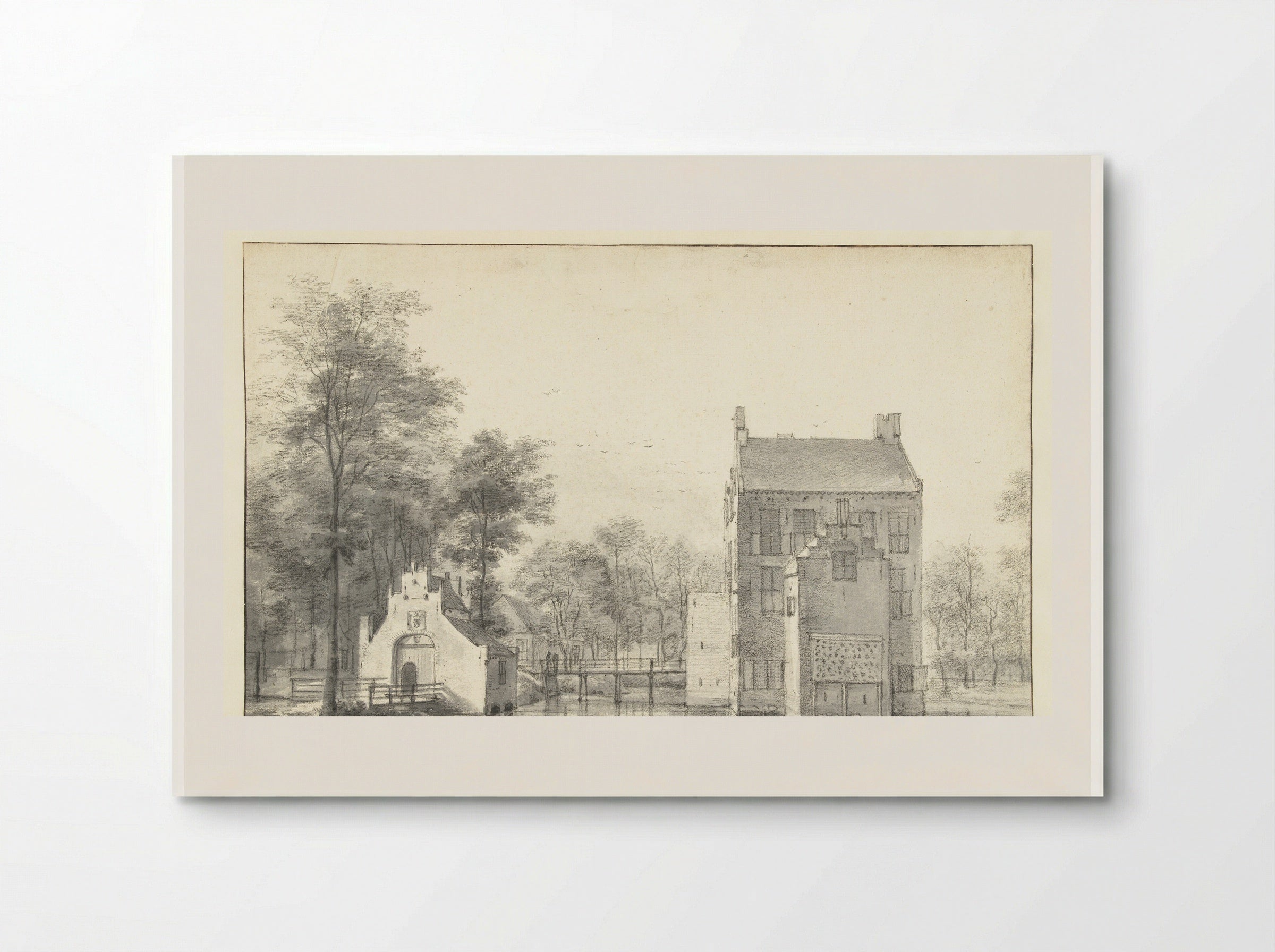 Gezicht op huis Groenewoude, gezien vanuit het oosten - Roelant Roghman - Poster