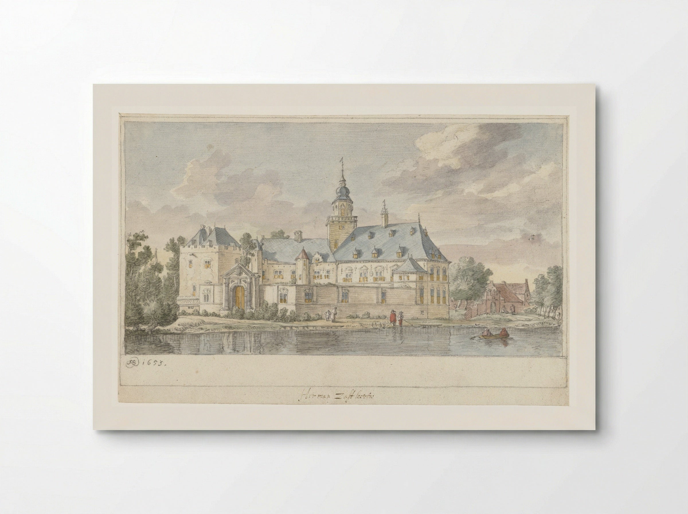 Gezicht op kasteel Nijenrode - Herman Saftleven - Poster
