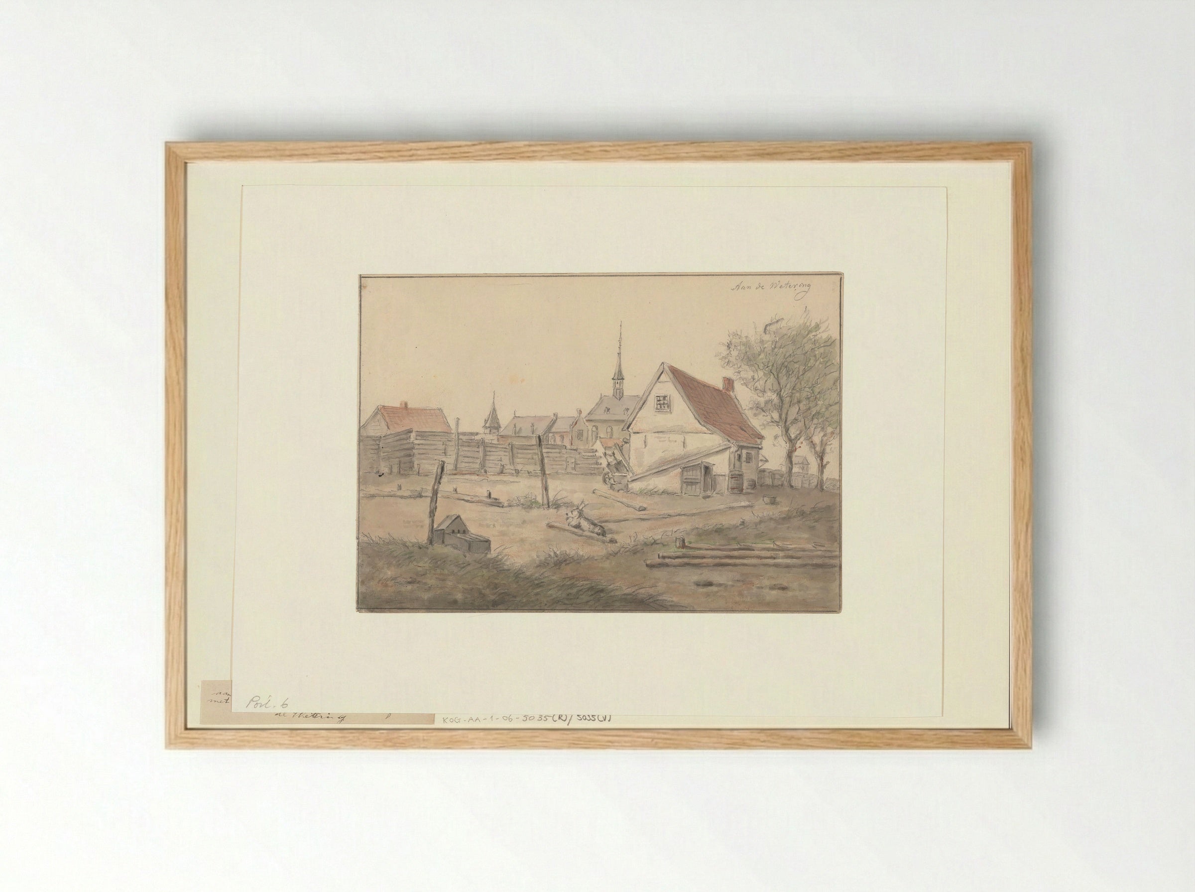 Gezicht op kerk De Liefde, gezien vanaf de Kostverloren Wetering - Albert Martin - Framed Print Wood