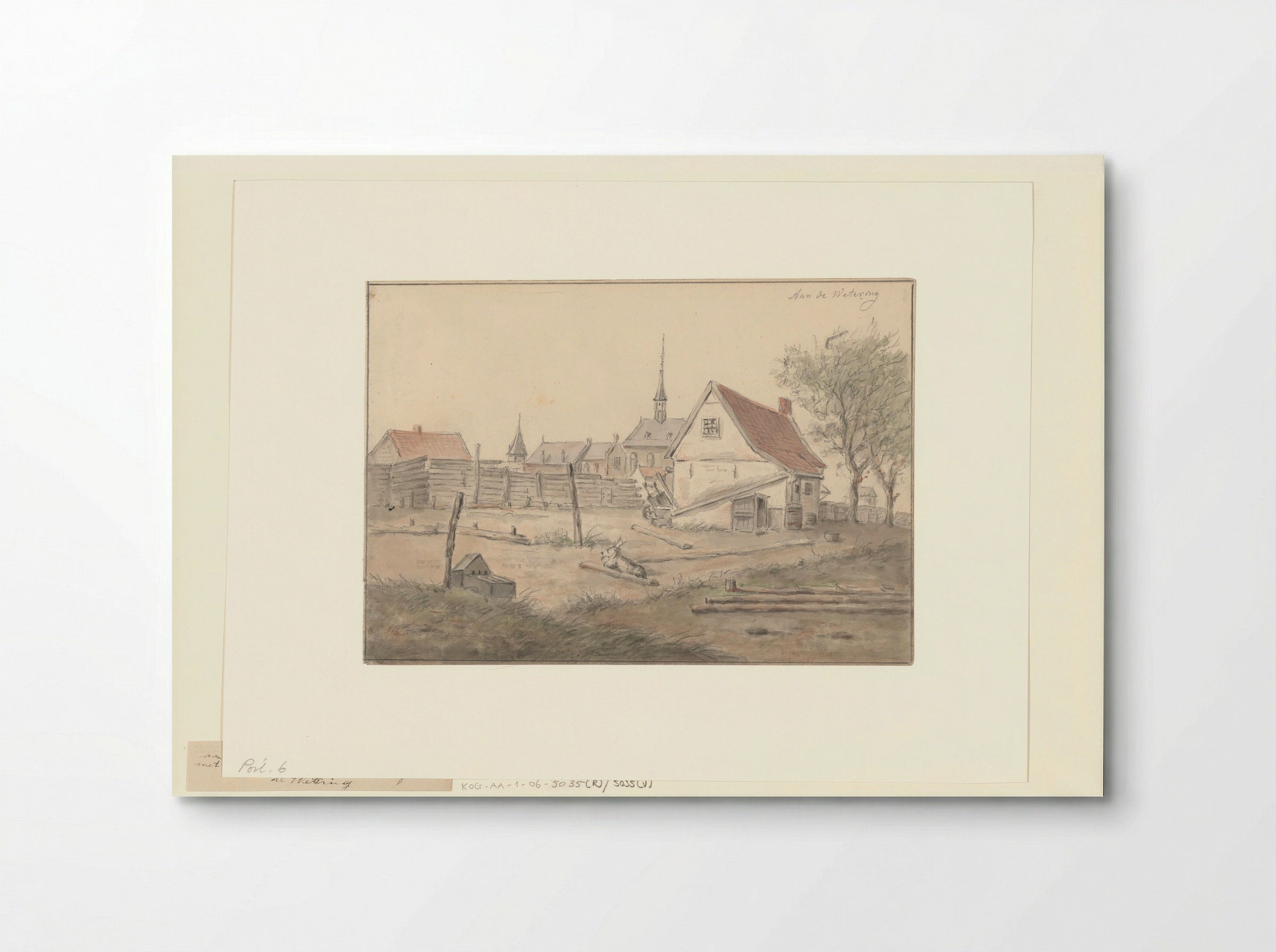 Gezicht op kerk De Liefde, gezien vanaf de Kostverloren Wetering - Albert Martin - Poster