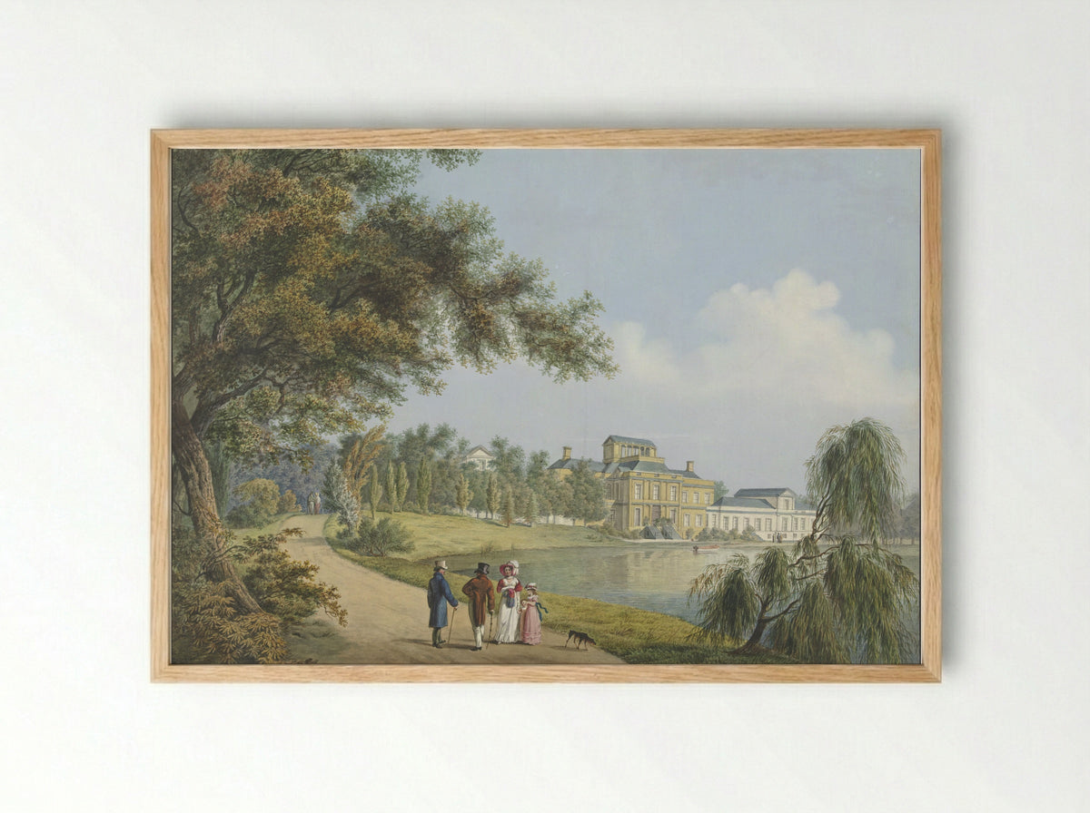 Gezicht op paleis Soestdijk - Cornelis de Kruyff - Framed Print Wood