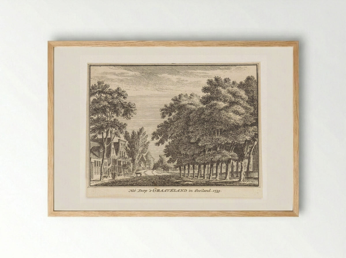 Gezicht op 's-Graveland - Hendrik Spilman - Framed Print Wood