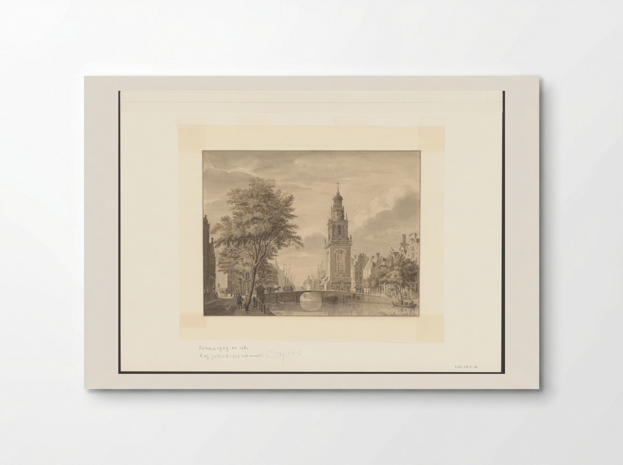 Gezicht over het Singel op de Torensluis en de Jan Rodenpoortstoren - Jan de Beijer - Poster