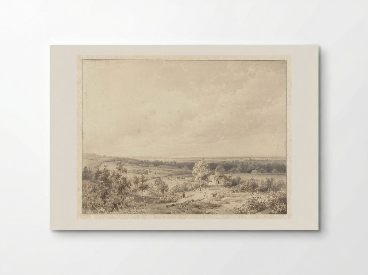 Gezicht richting Alkmaar vanaf de duin te Schoorl - Abraham Johannes Couwenberg - Poster