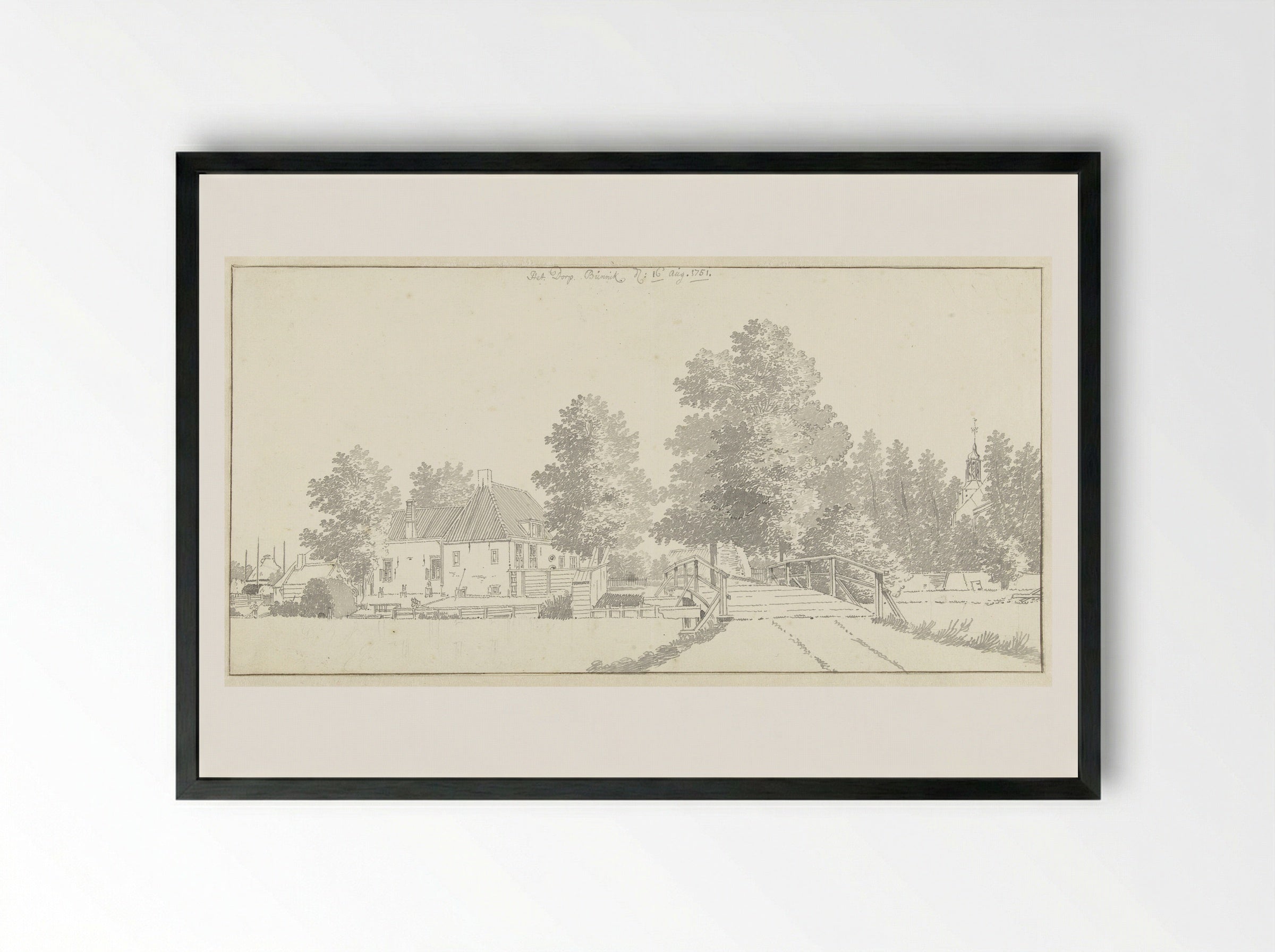 Gezicht te Bunnik - Jan de Beijer - Framed Print Black