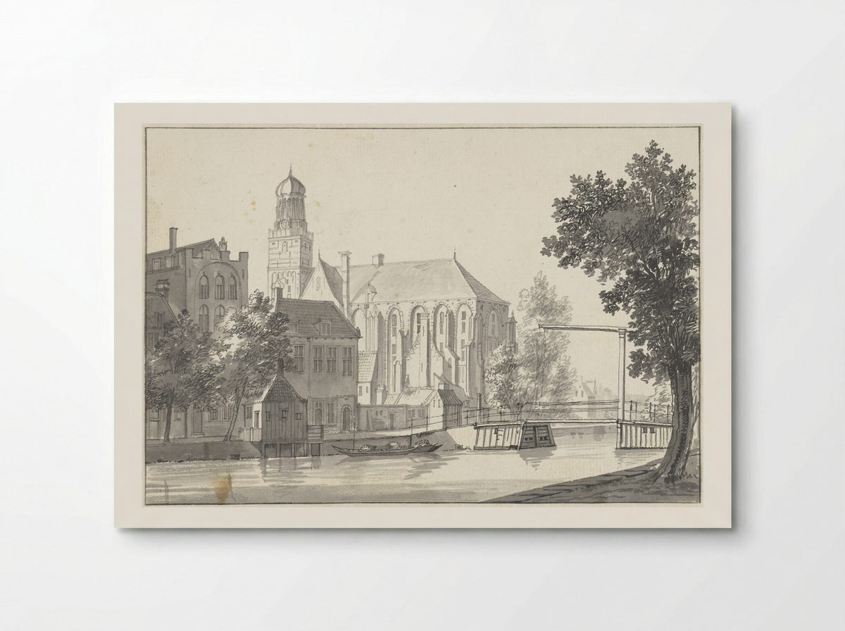 Gezicht te Utrecht met de St. Nicolaaskerk - Jan de Beijer - Poster