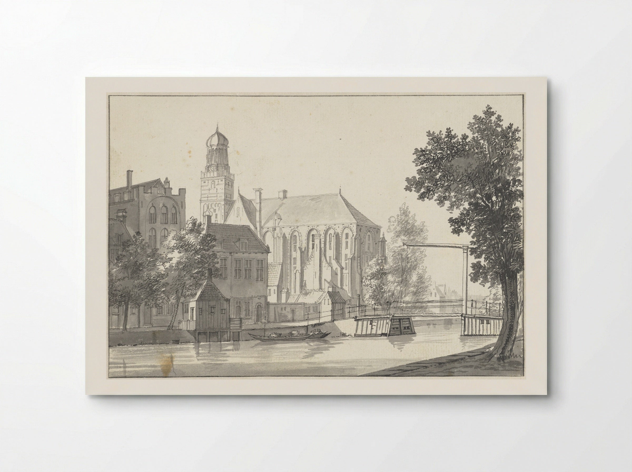 Gezicht te Utrecht met de St. Nicolaaskerk - Jan de Beijer - Poster