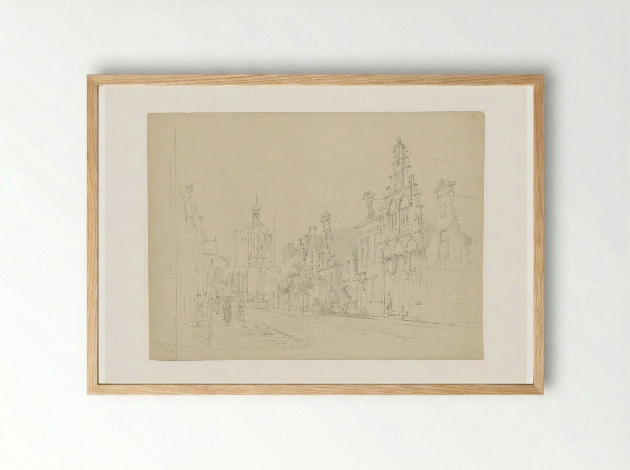 Gezicht te Workum - Cornelis Springer - Framed Print Wood