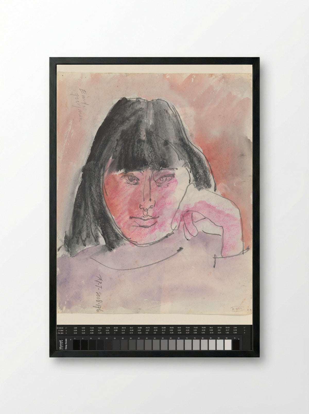 Gezicht van een meisje - Paula Thies - Framed Print Black