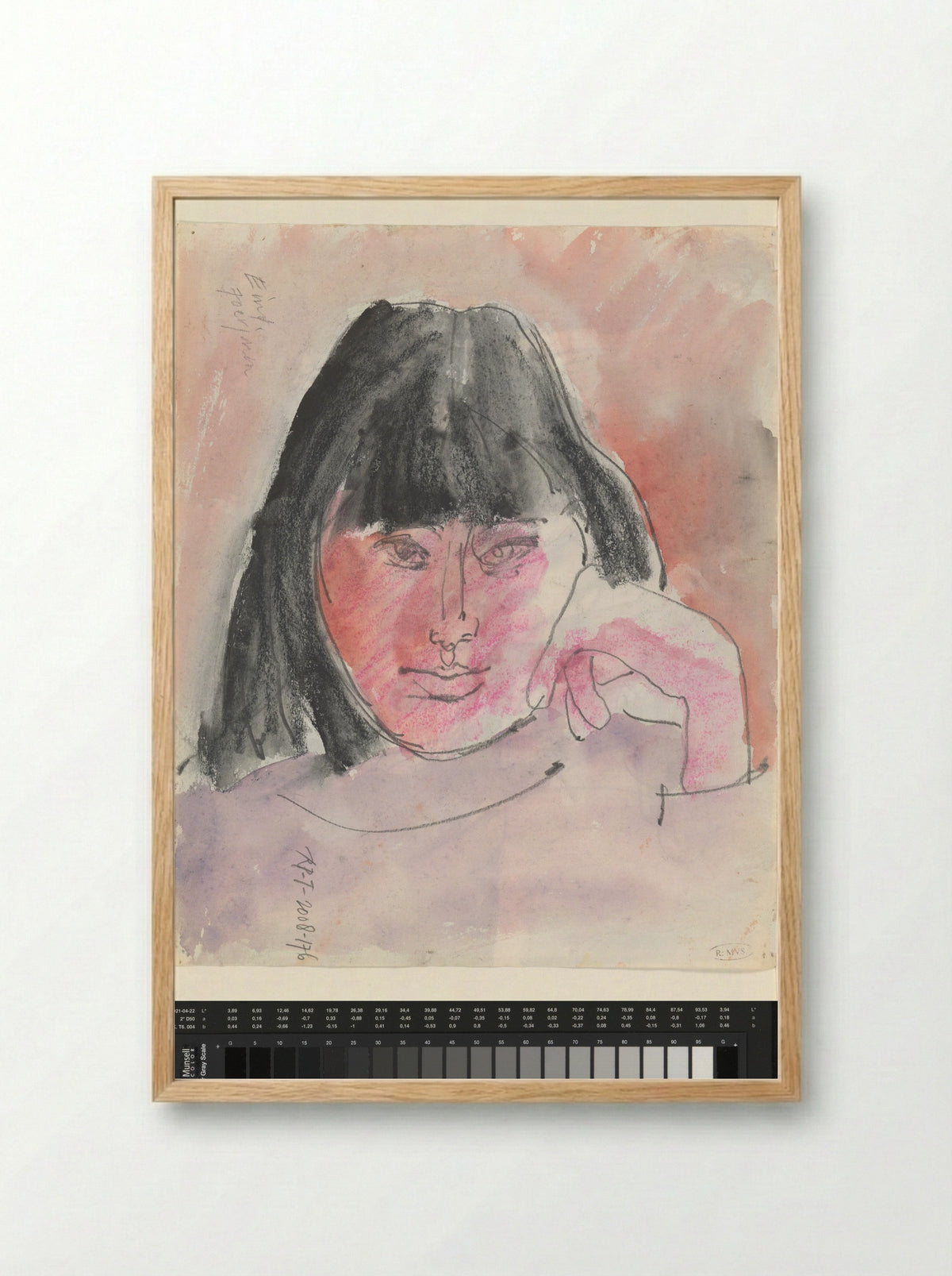 Gezicht van een meisje - Paula Thies - Framed Print Wood