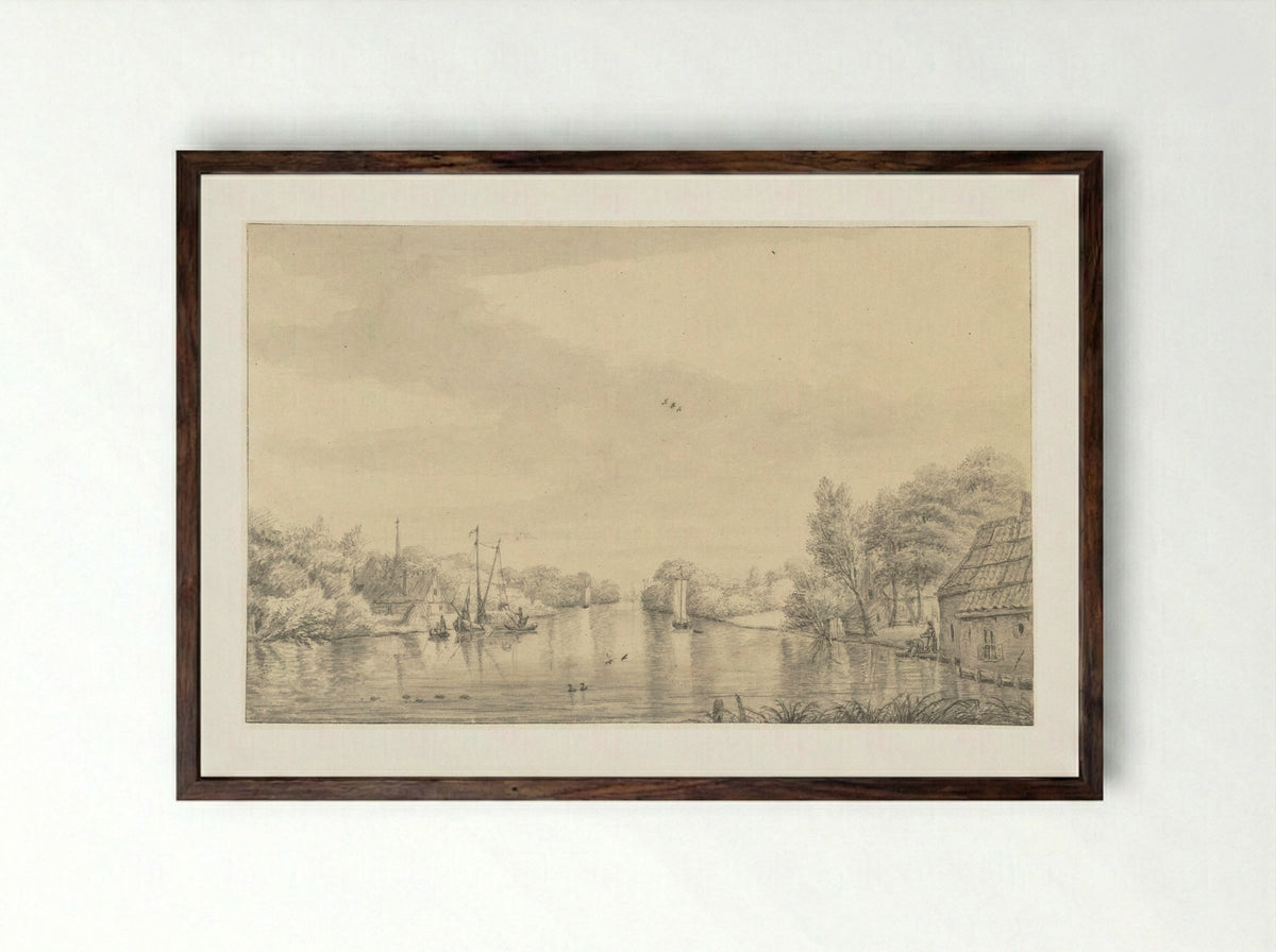 Gezicht van het Kalfje - Engelbert Michaël Engelberts - Framed Print Dark Wood