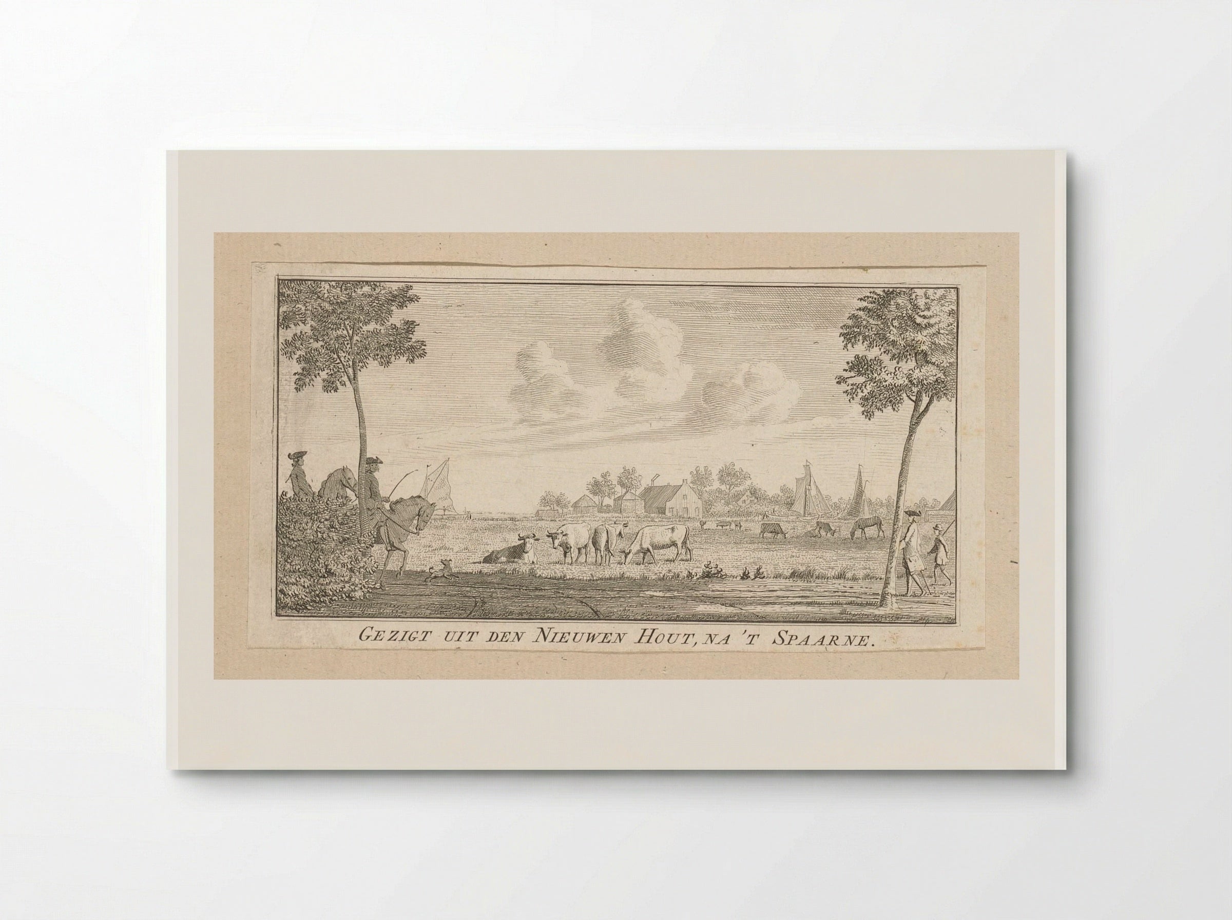 Gezicht vanuit de Nieuwe Hout richting het Spaarne - Cornelis van Noorde - Poster
