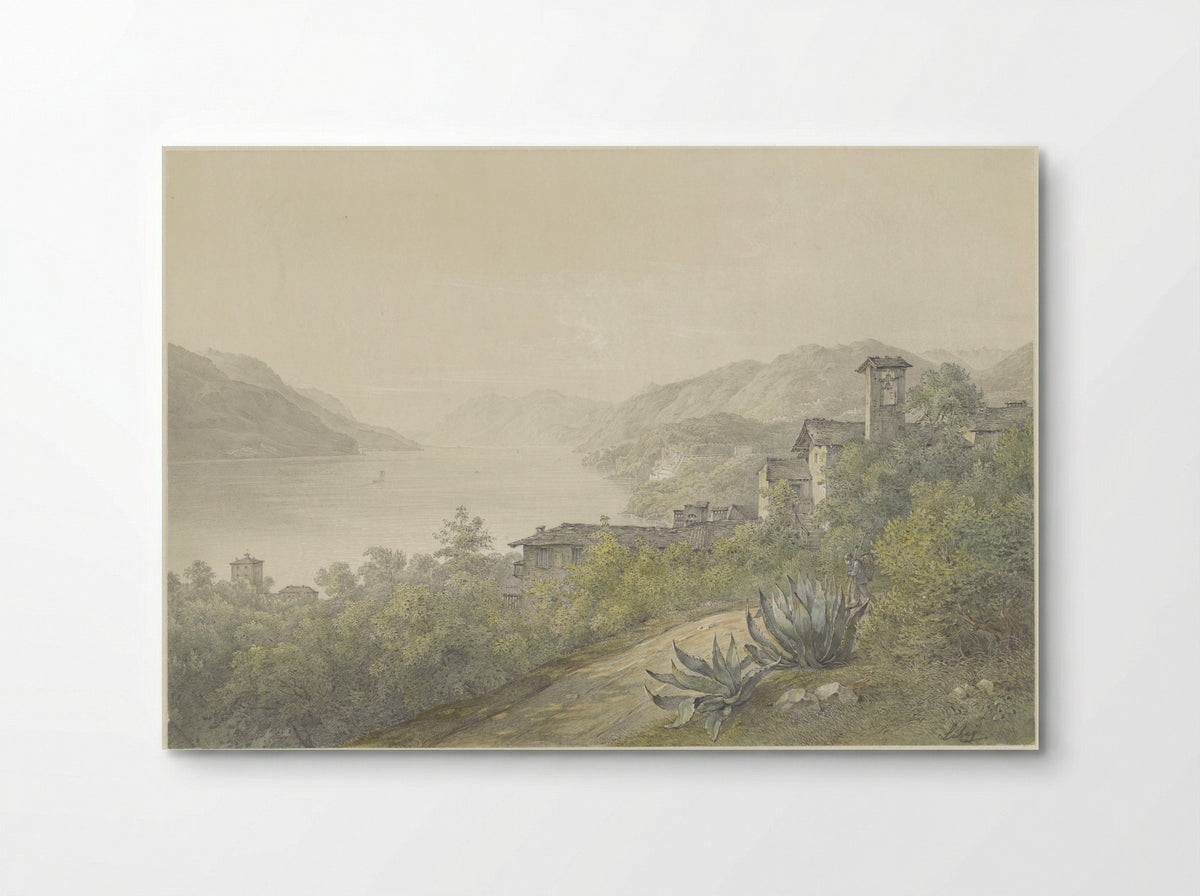 Gezicht vanuit het park van Bellagio, aan het Comomeer - Karoly Lajos Libay - Poster