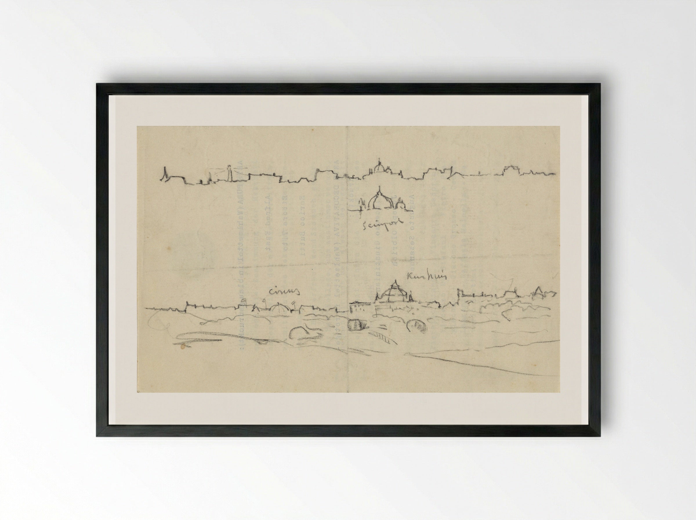 Gezichten van Scheveningen - Adolf le Comte - Framed Print Black