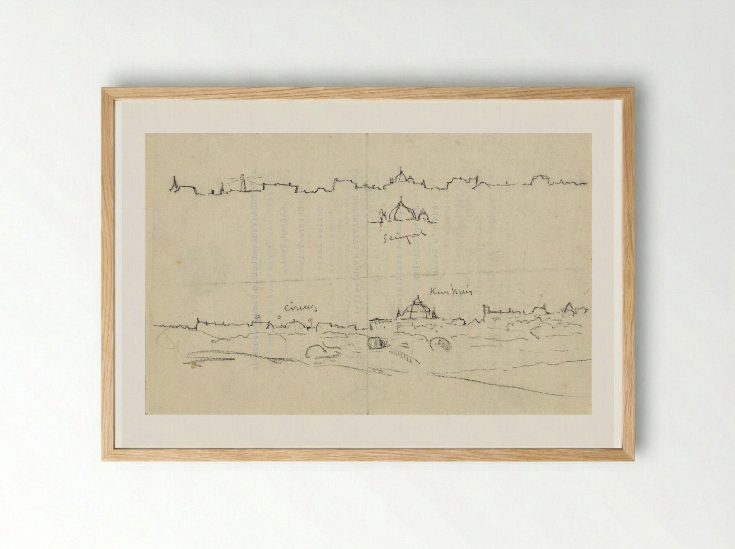 Gezichten van Scheveningen - Adolf le Comte - Framed Print Wood