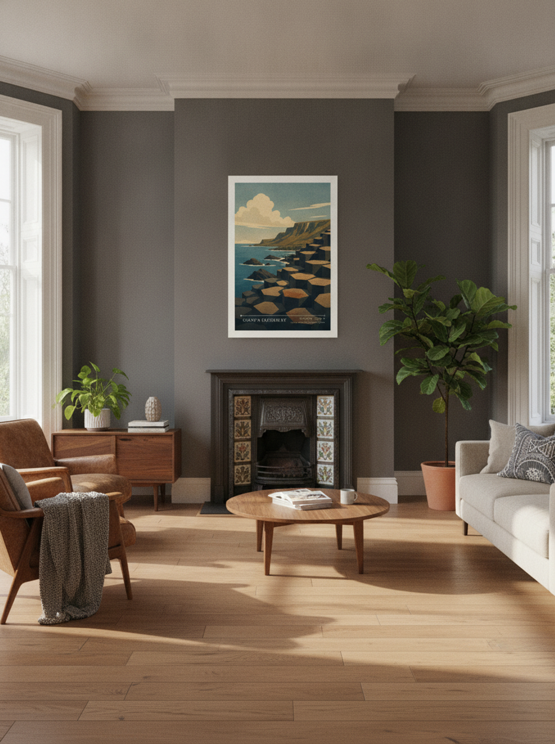 Giant's Causeway Northern Ireland Travel Poster - Lifestyle