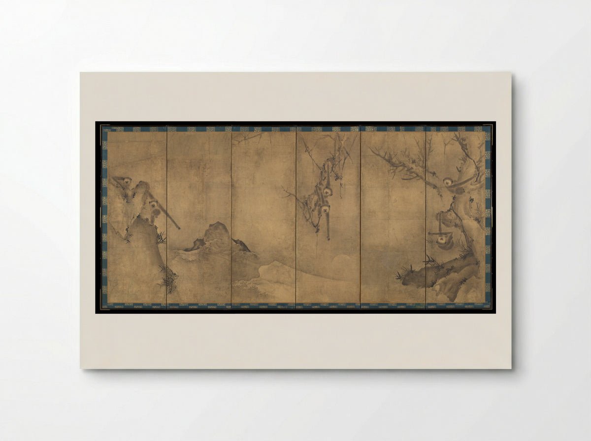 Gibbons in a Landscape - Sesson Shūkei - Poster