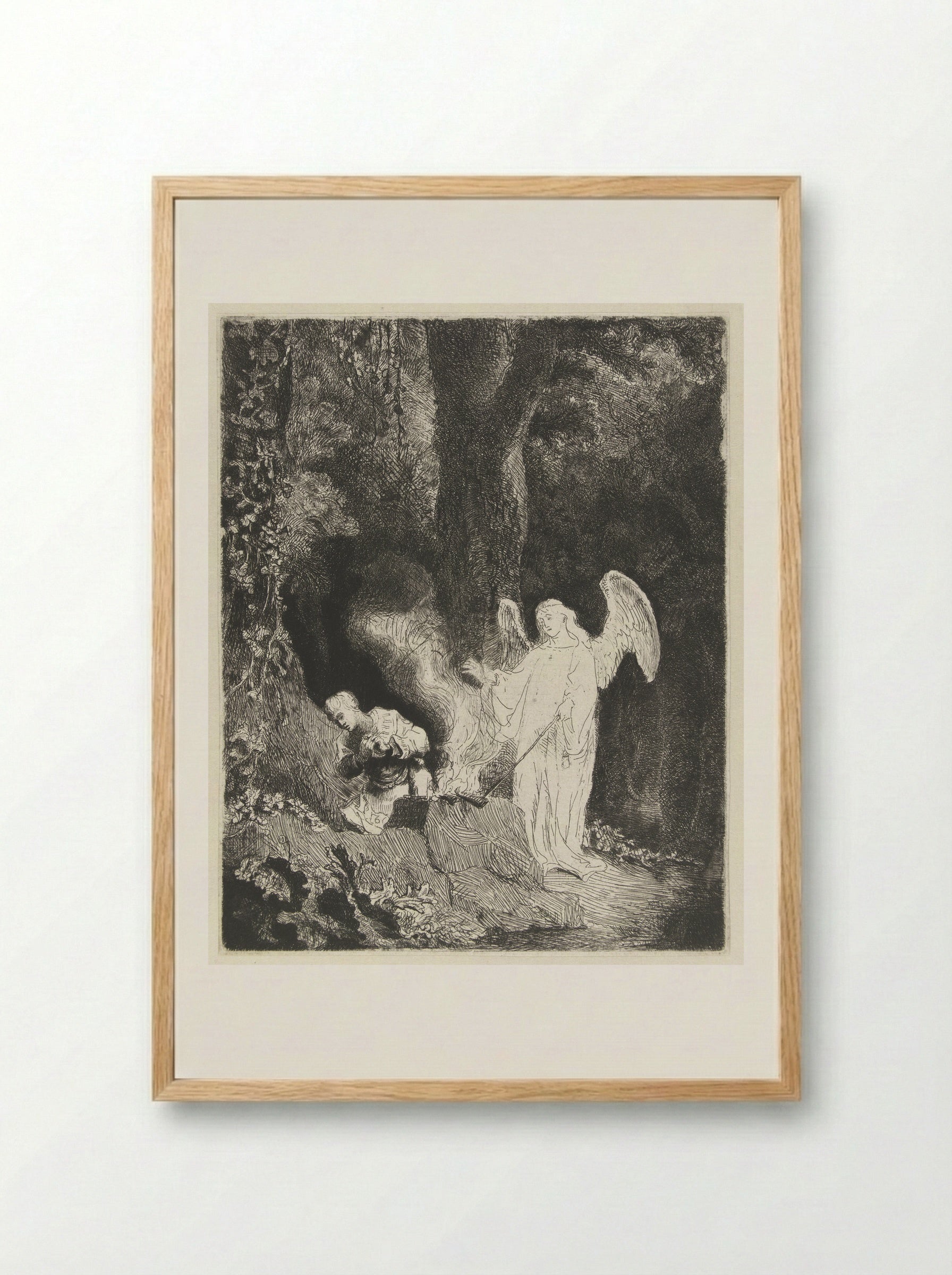 Gideon's Sacrifice - Ferdinand Bol - Framed Print Wood