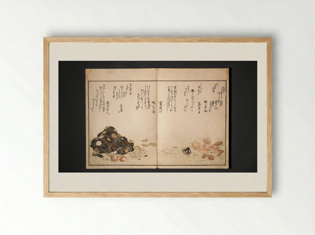 Gifts of the Ebb Tide - Kitagawa Utamaro - Framed Print Wood