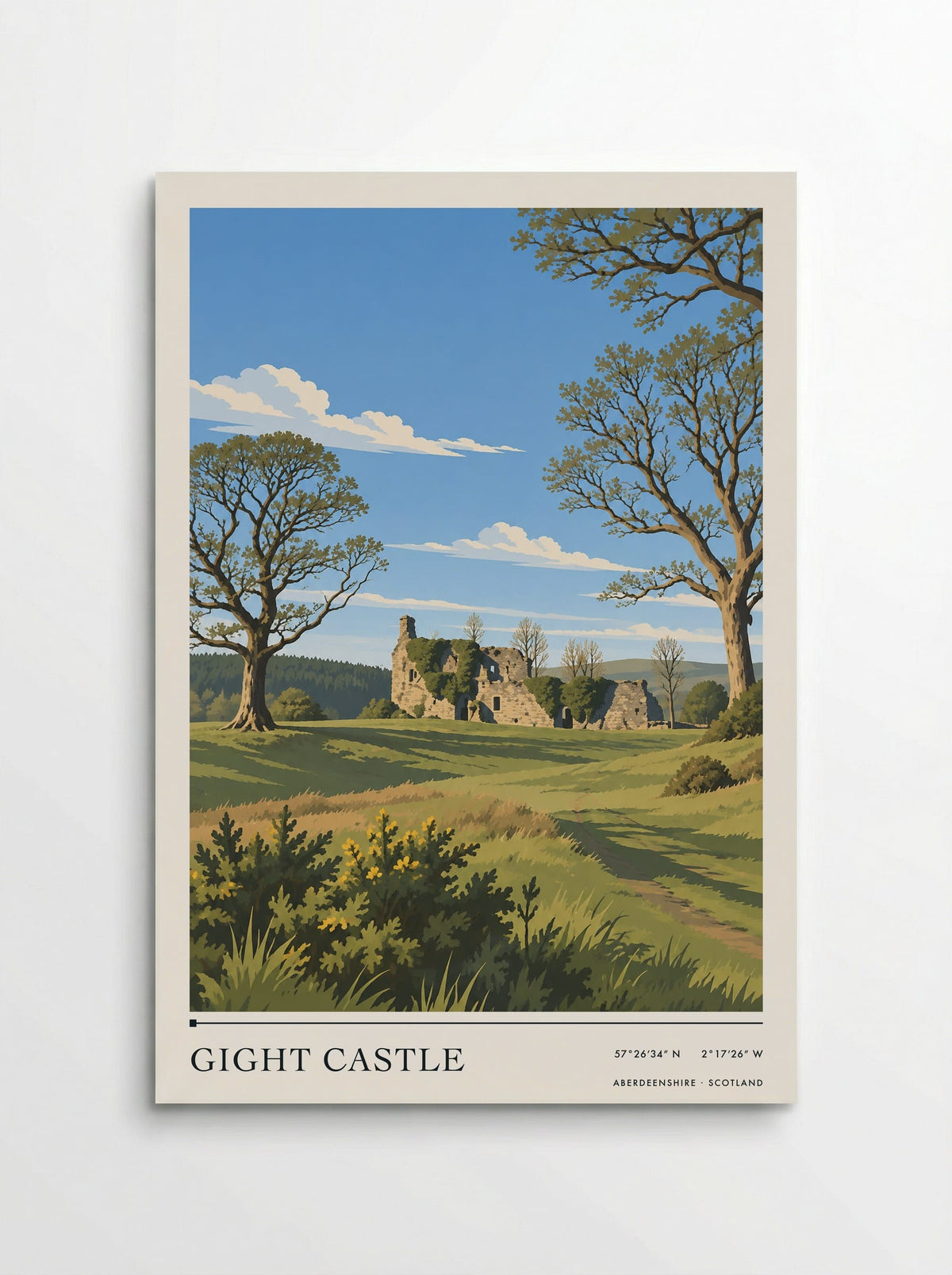 Gight Castle, Aberdeenshire | Travel Poster - Poster