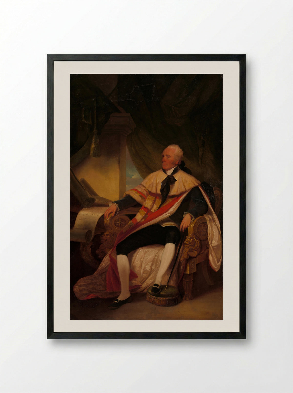 Gilbert Elliot, 1st Earl of Minto - George Chinnery - Framed Print Black