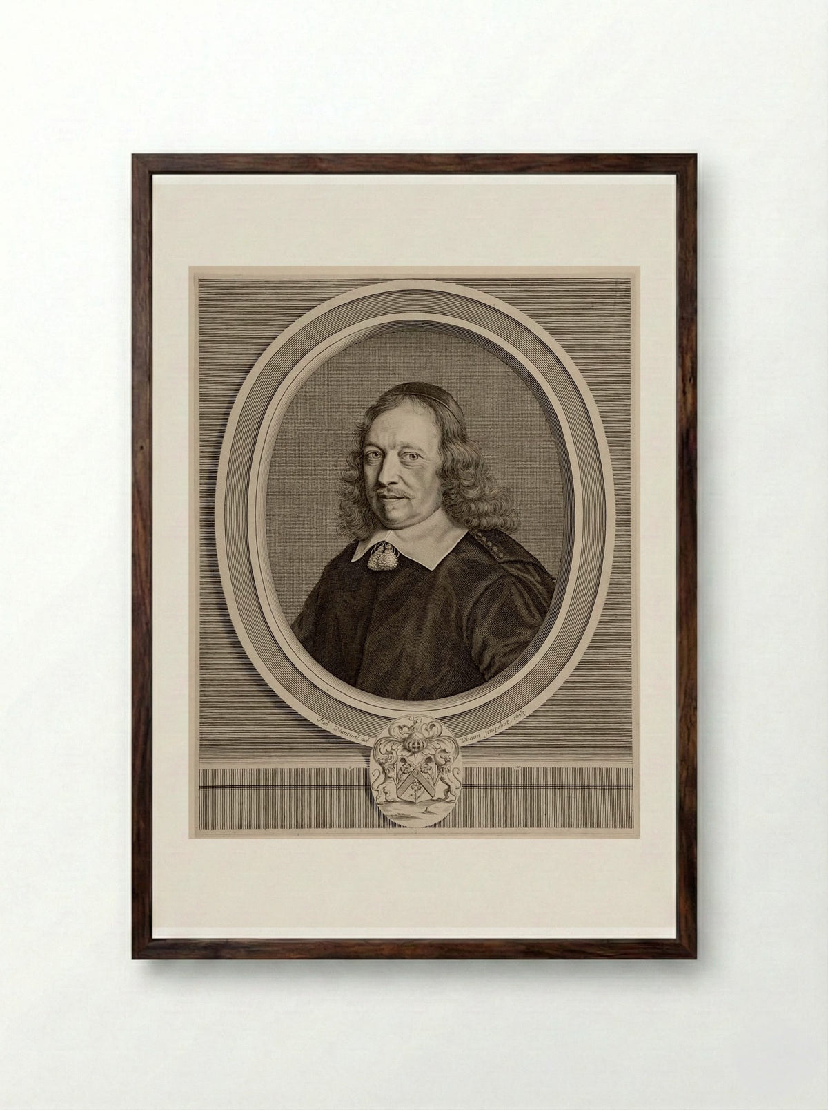 Gilles Blondeau - Robert Nanteuil - Framed Print Dark Wood