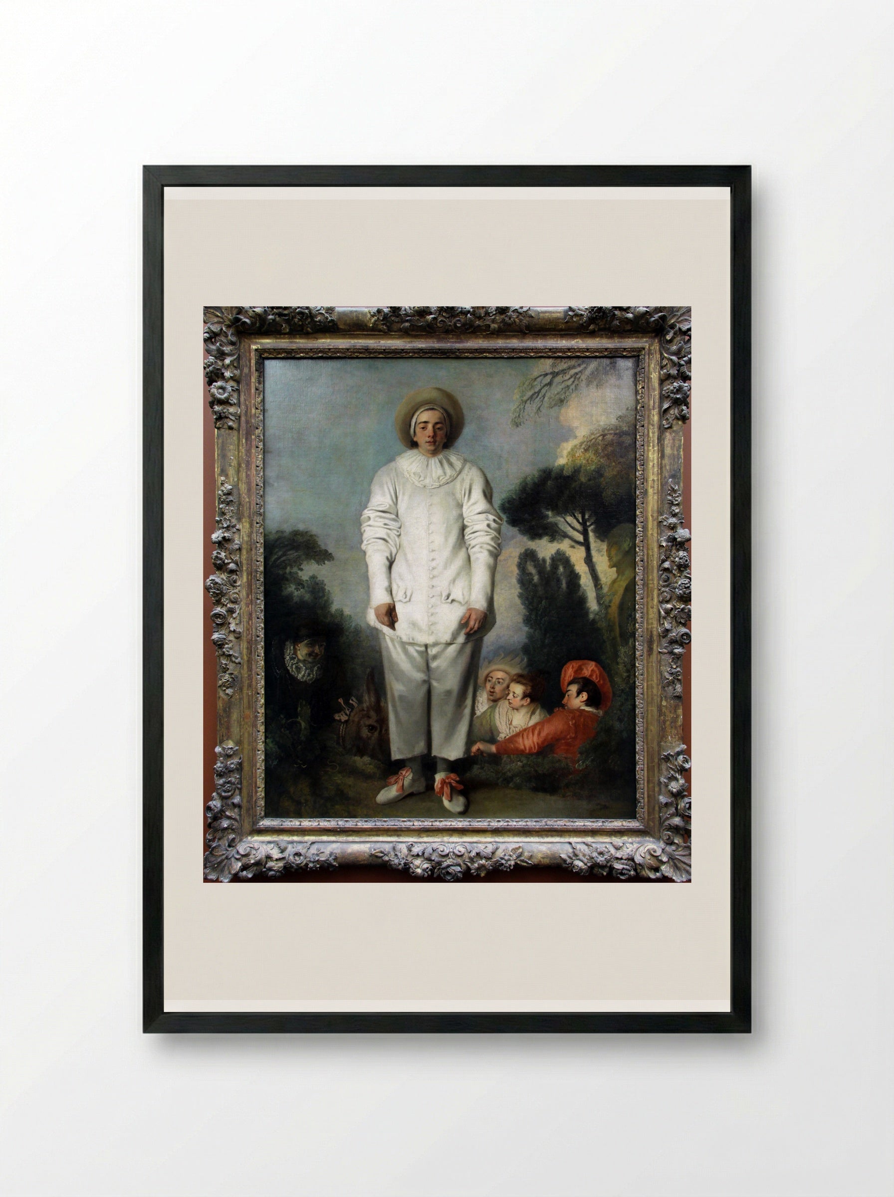 Gilles - Antoine Watteau - Framed Print Black