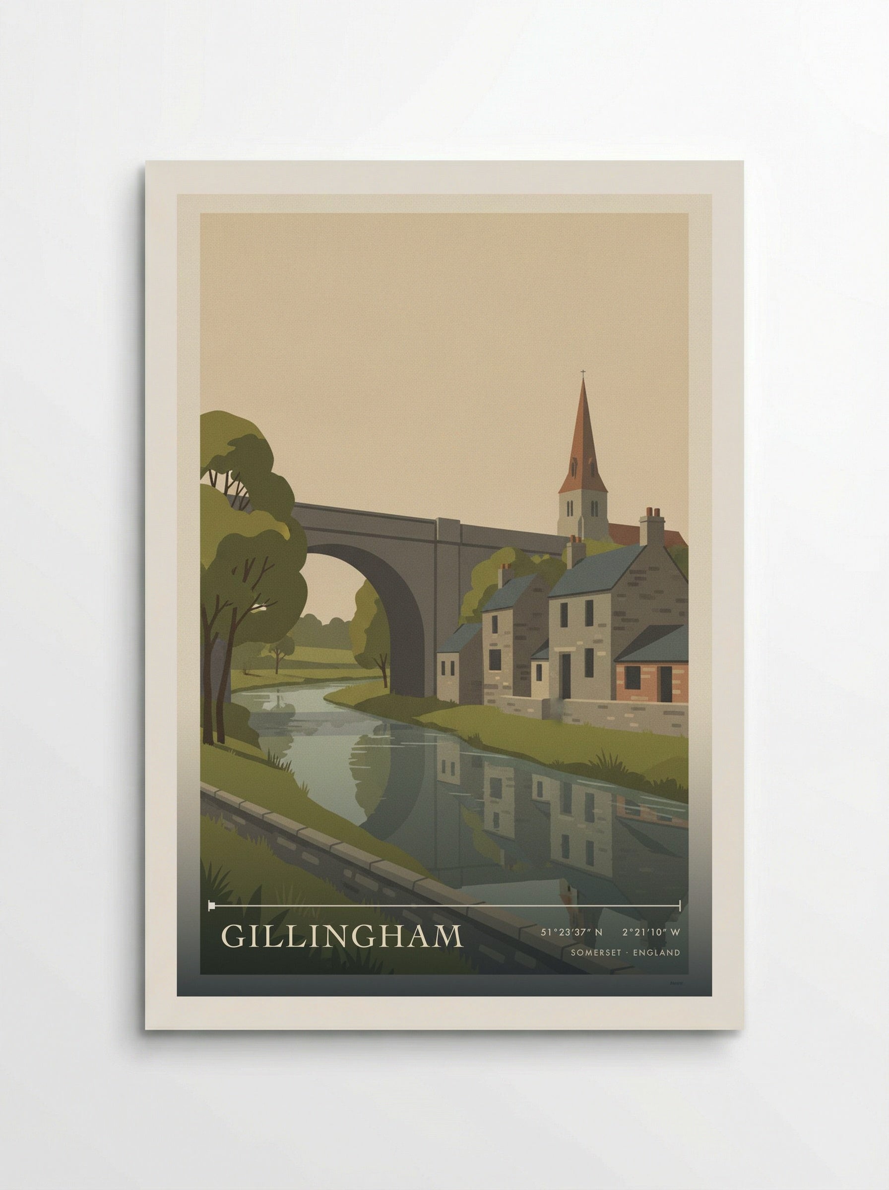 Gillingham Somerset England Travel Poster - Poster