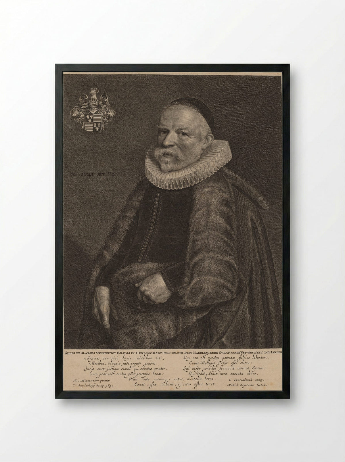 Gillis de Glarges - Jonas Suyderhoef - Framed Print Black