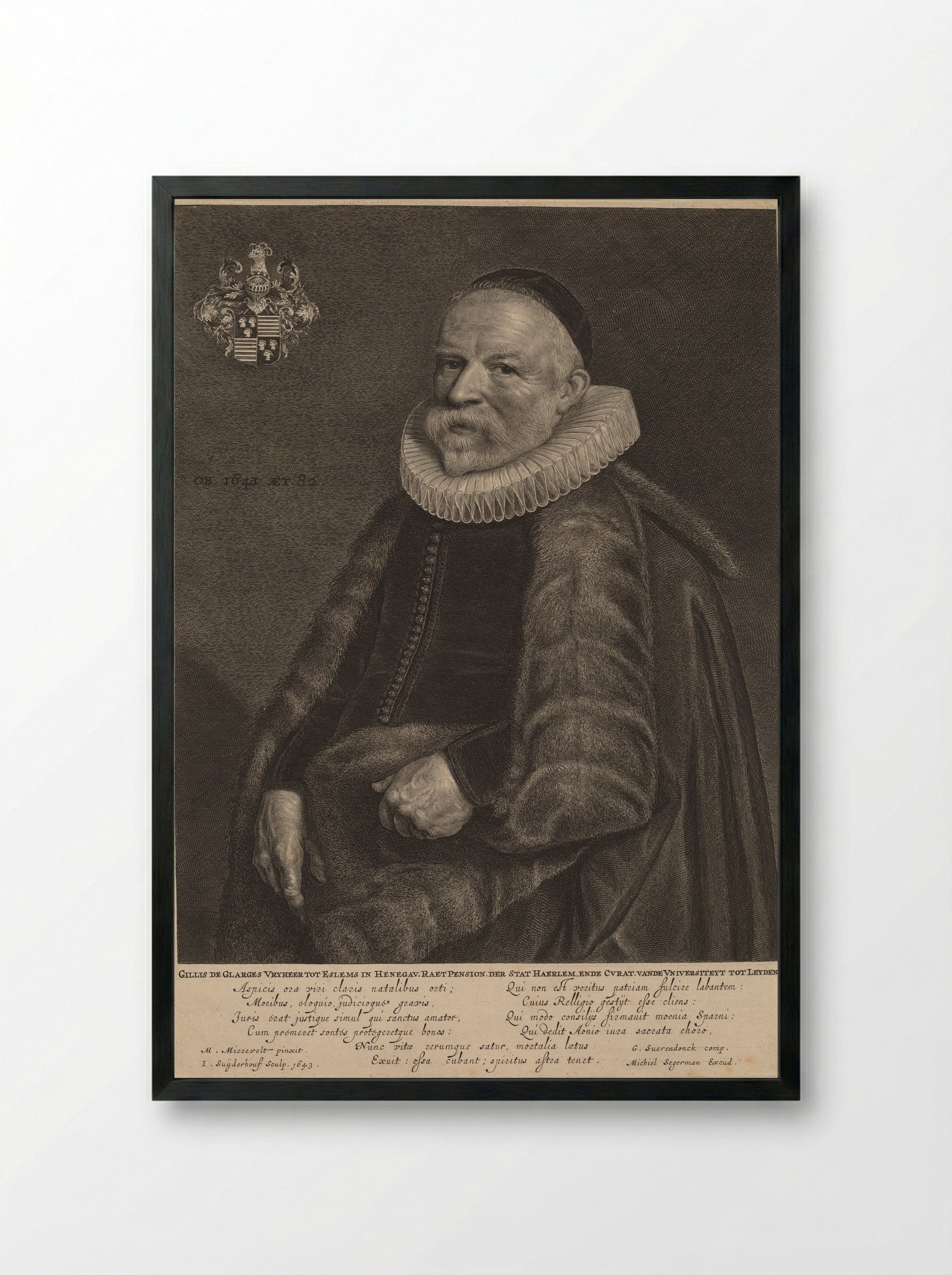Gillis de Glarges - Jonas Suyderhoef - Framed Print Black