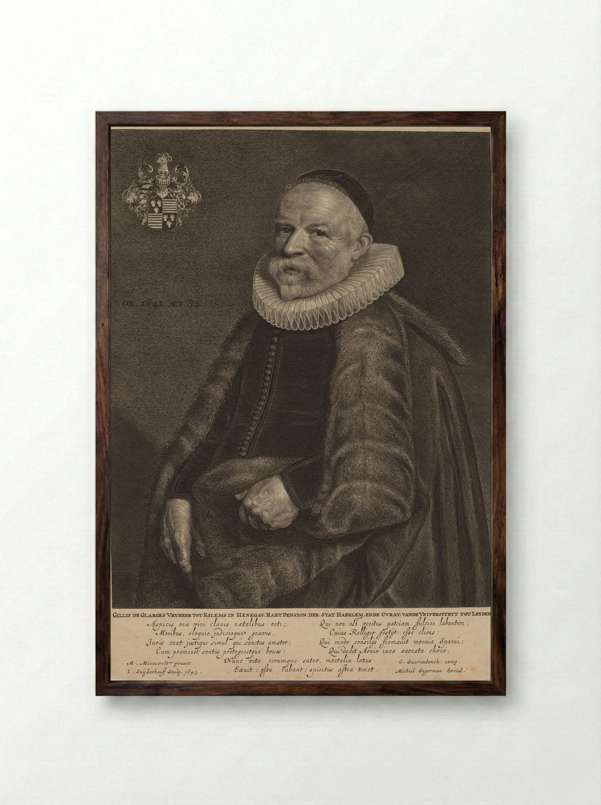 Gillis de Glarges - Jonas Suyderhoef - Framed Print Dark Wood