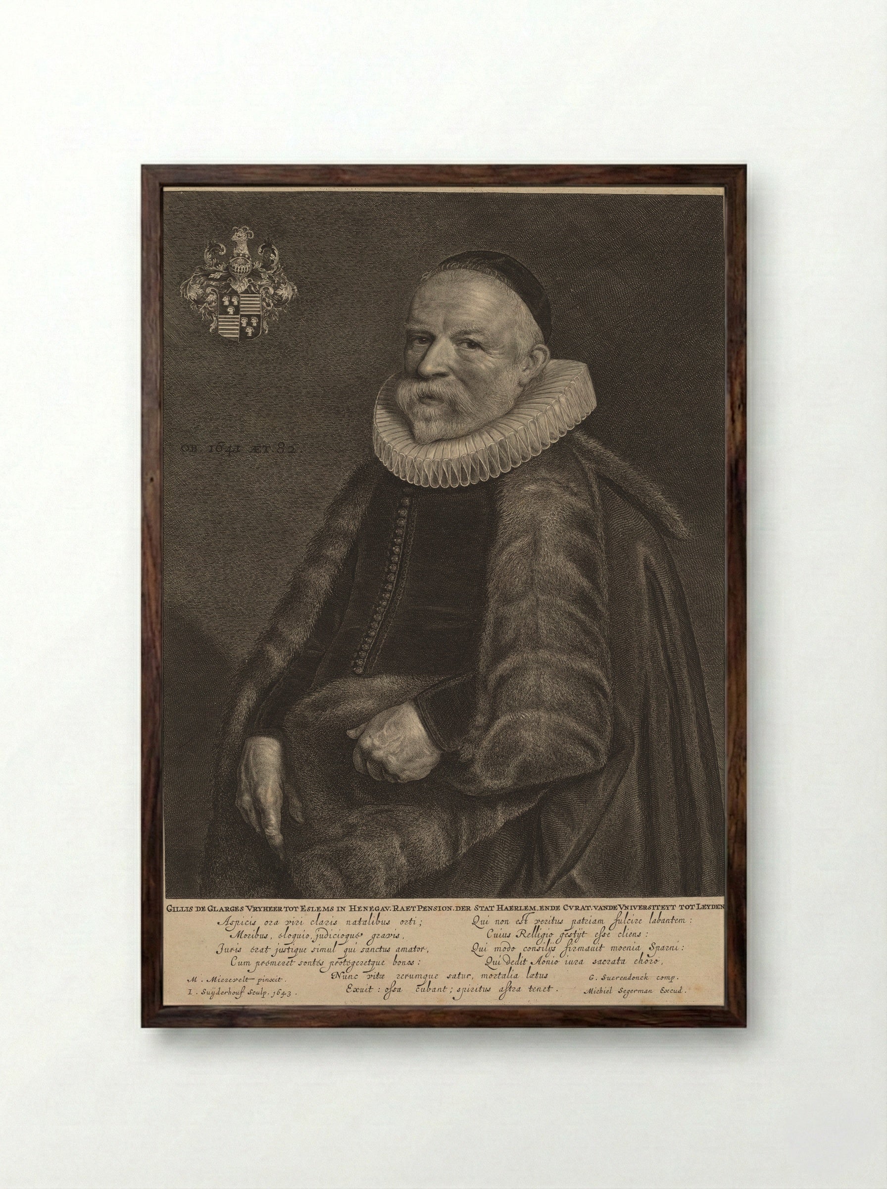 Gillis de Glarges - Jonas Suyderhoef - Framed Print Dark Wood