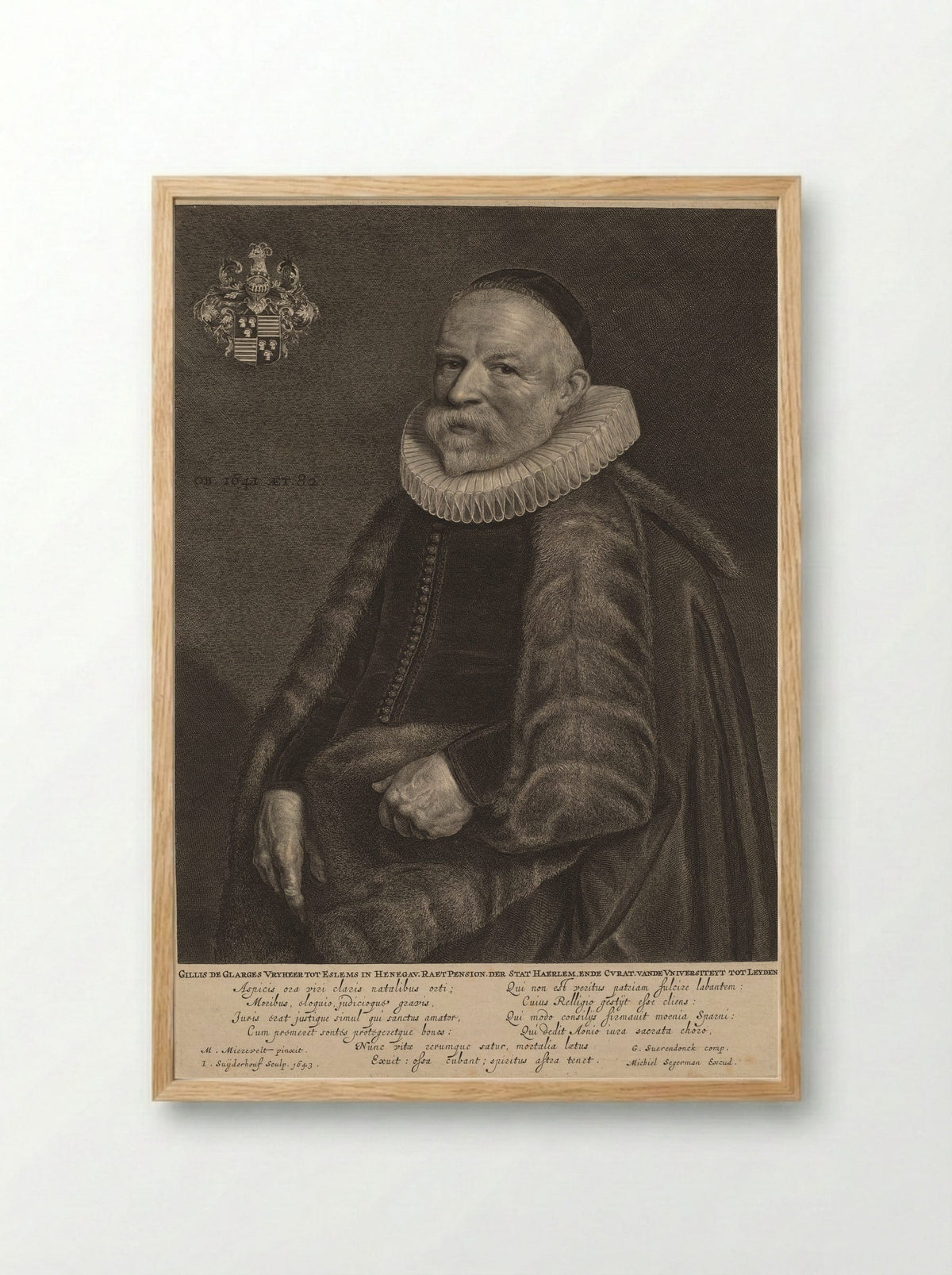 Gillis de Glarges - Jonas Suyderhoef - Framed Print Wood